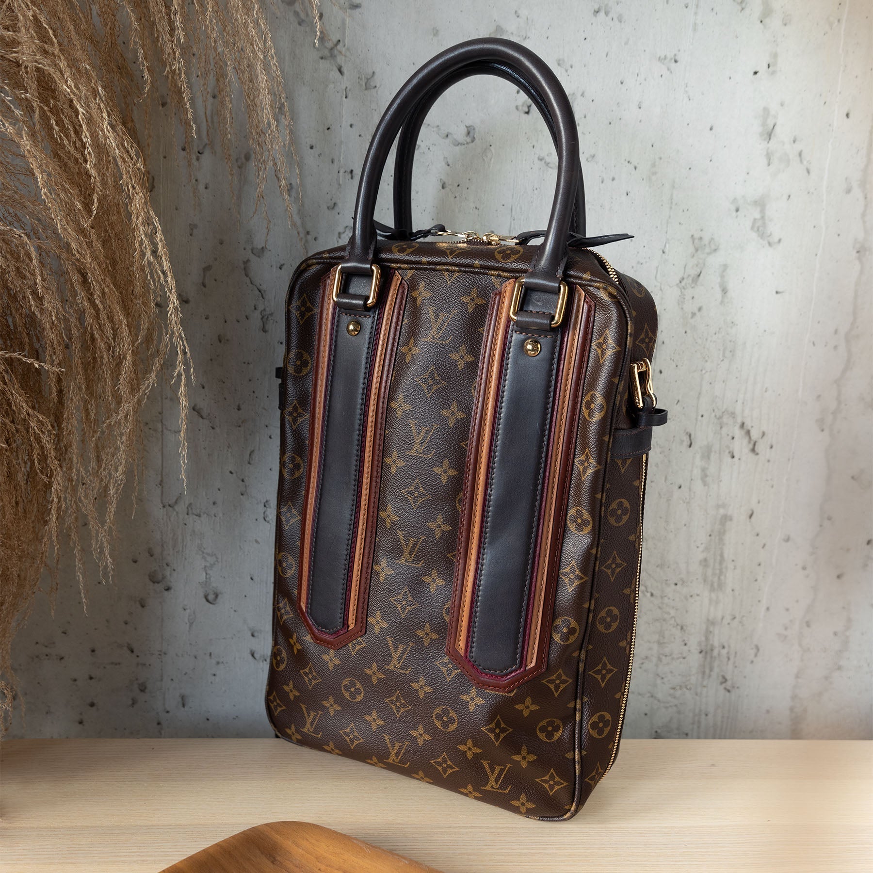 Louis Vuitton, Bags, Louis Vuitton Limited Edition Monogram Bequia Porte  Document Vertical Bag