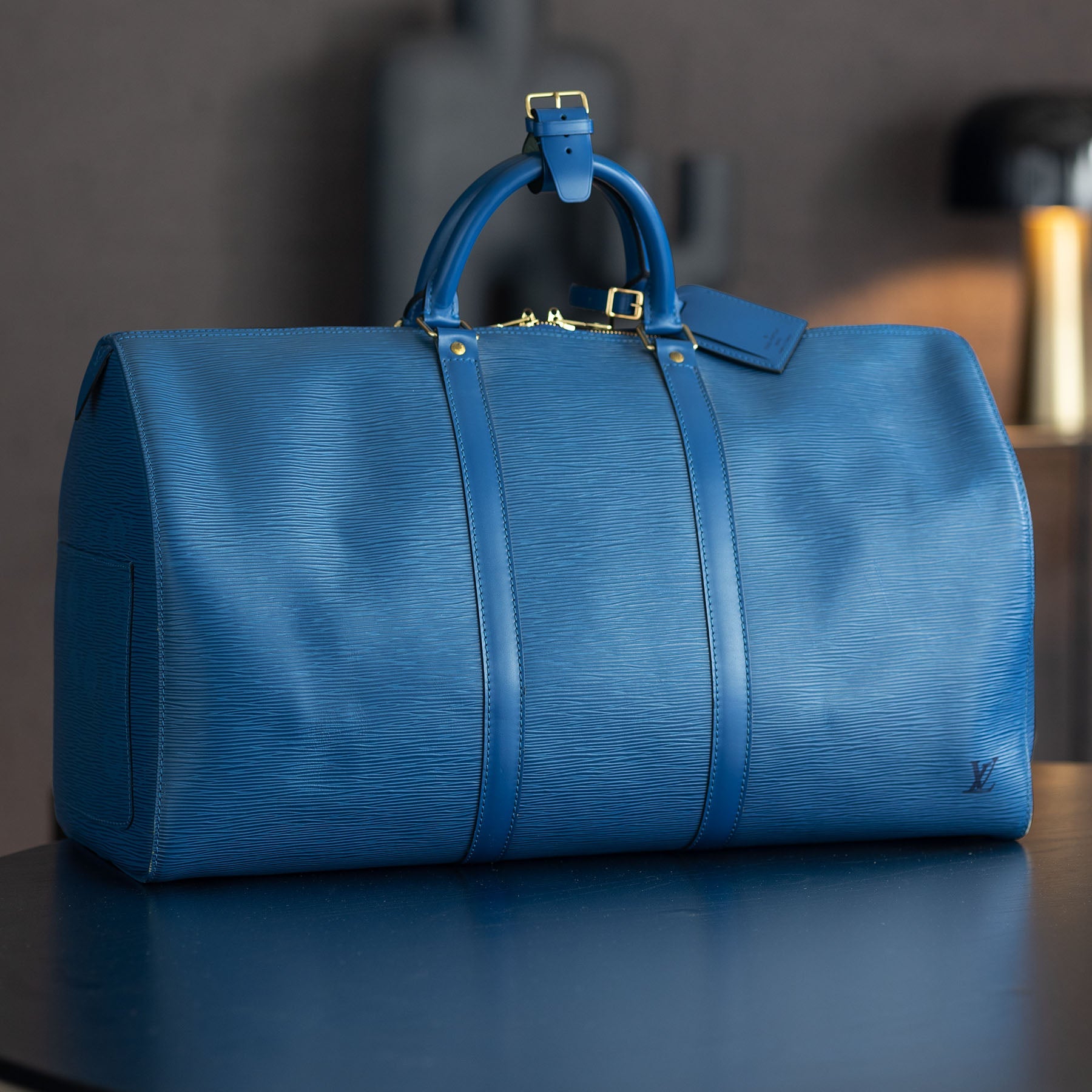 Louis vuitton best sale keepall blue