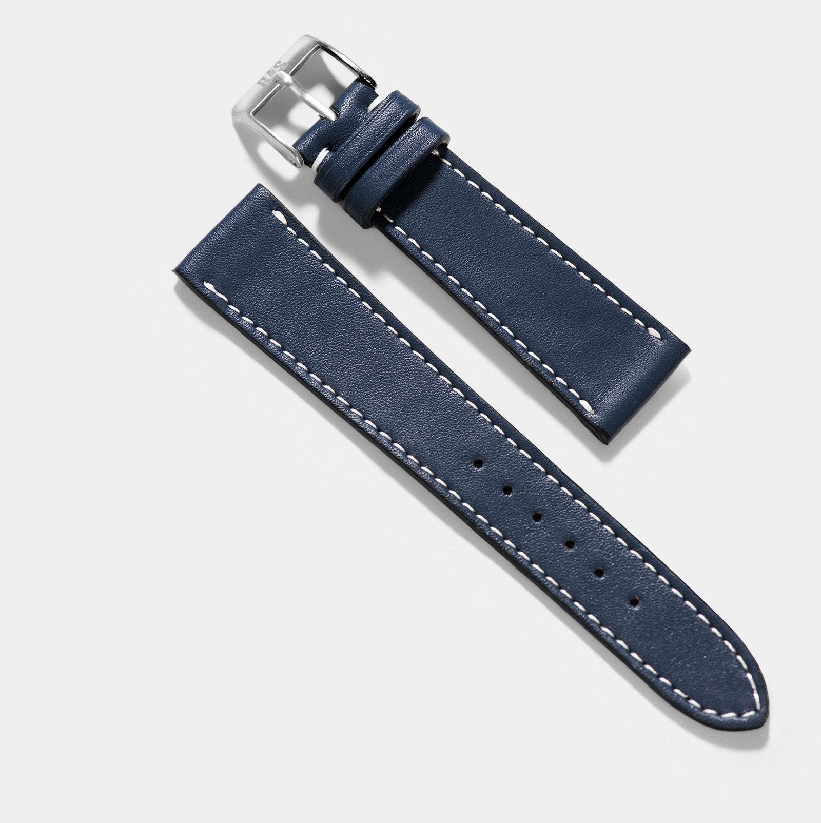 Navy blue leather outlet watch