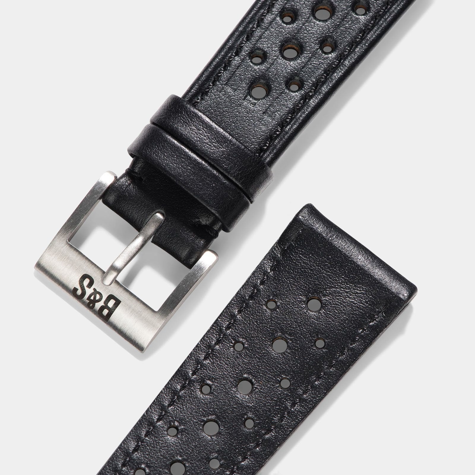 Rally Black Epsom Leather Watch Strap