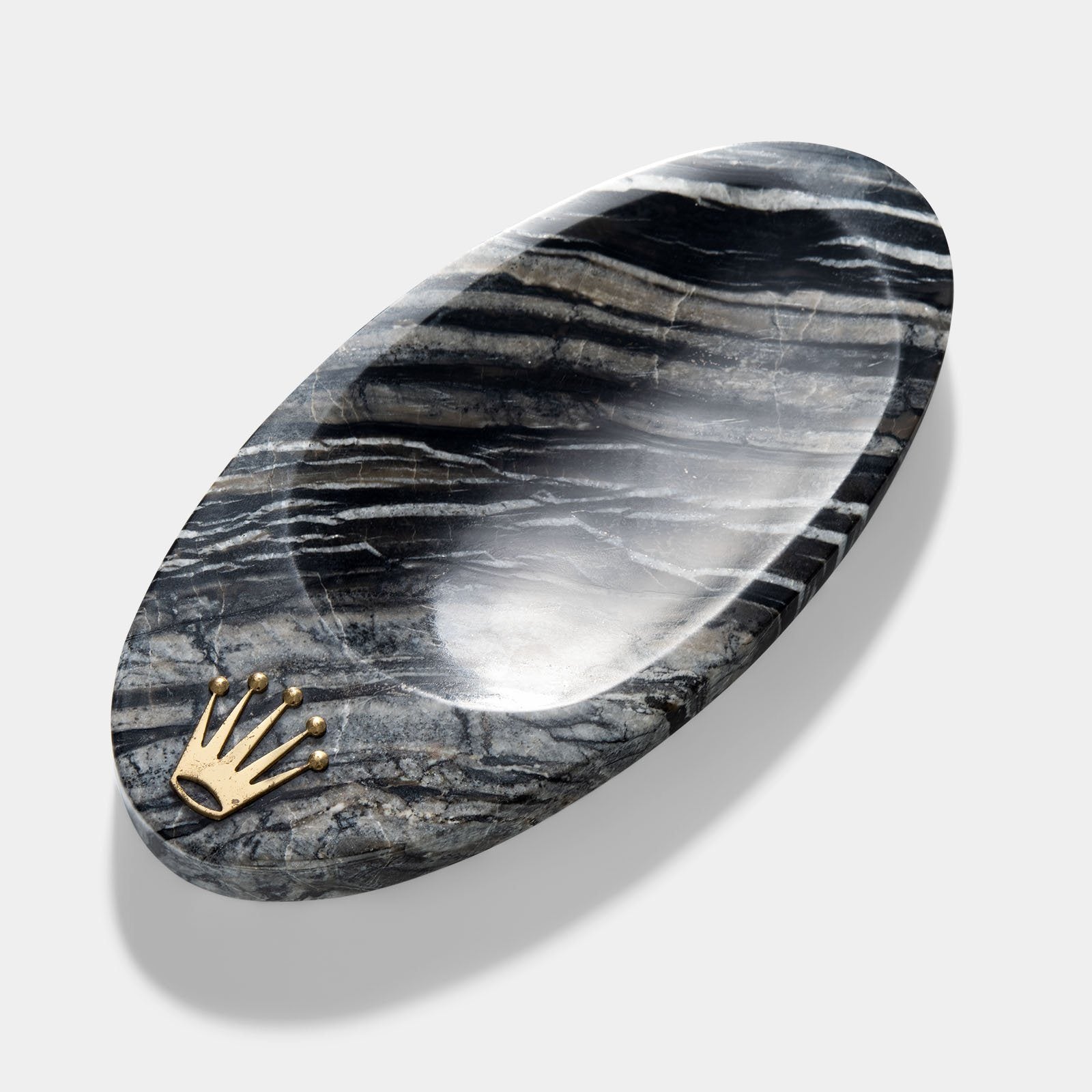 Custom Rolex Black and Grey Marble Tray