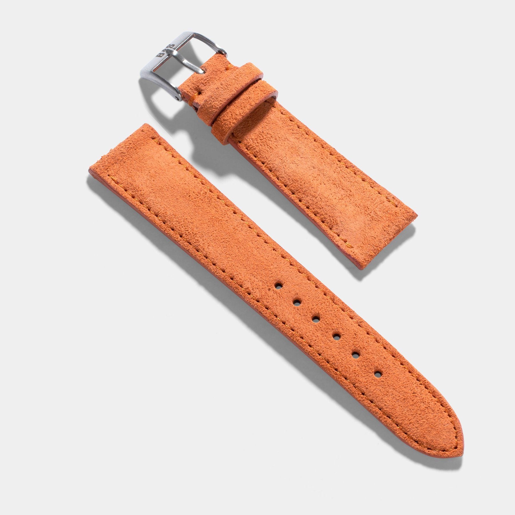 Peach Suede Leather Watch Strap