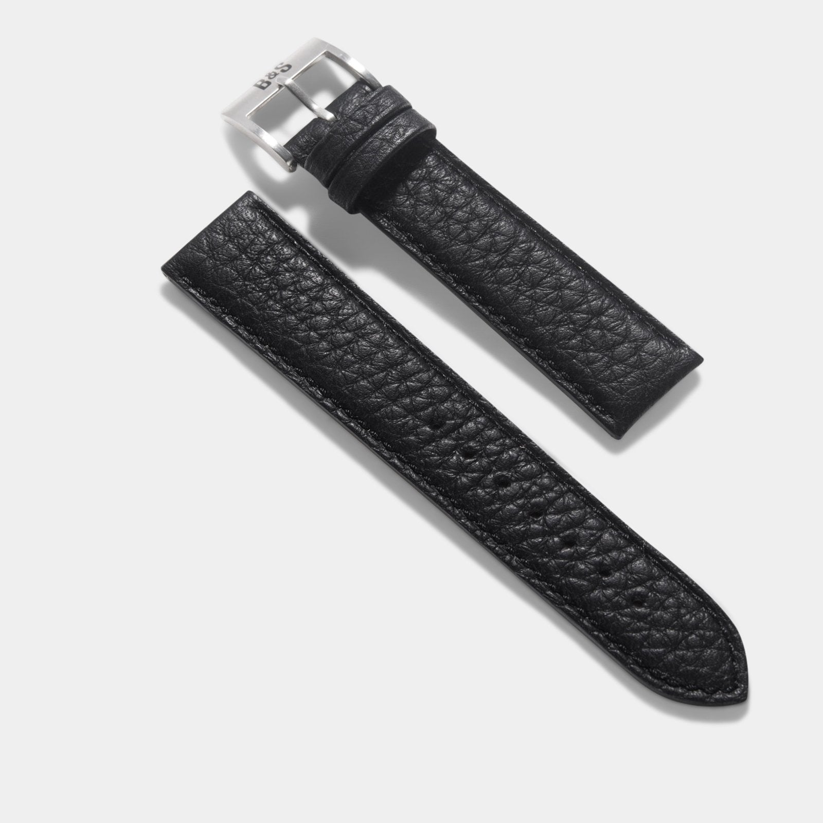 Taurillon Black Leather Watch Strap