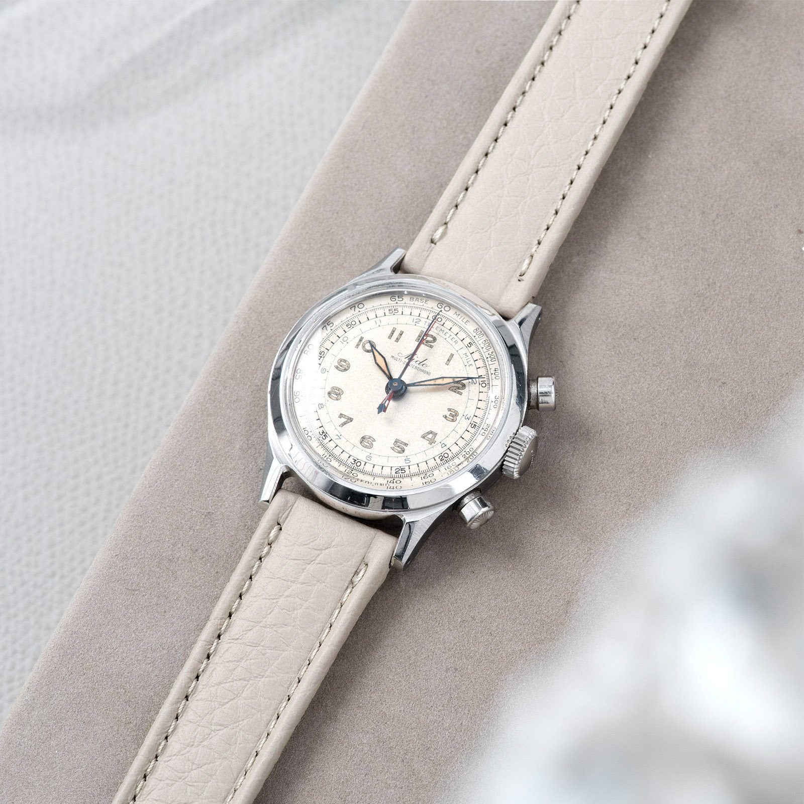 Incoming Taurillon Creme Heritage Leather Watch Strap