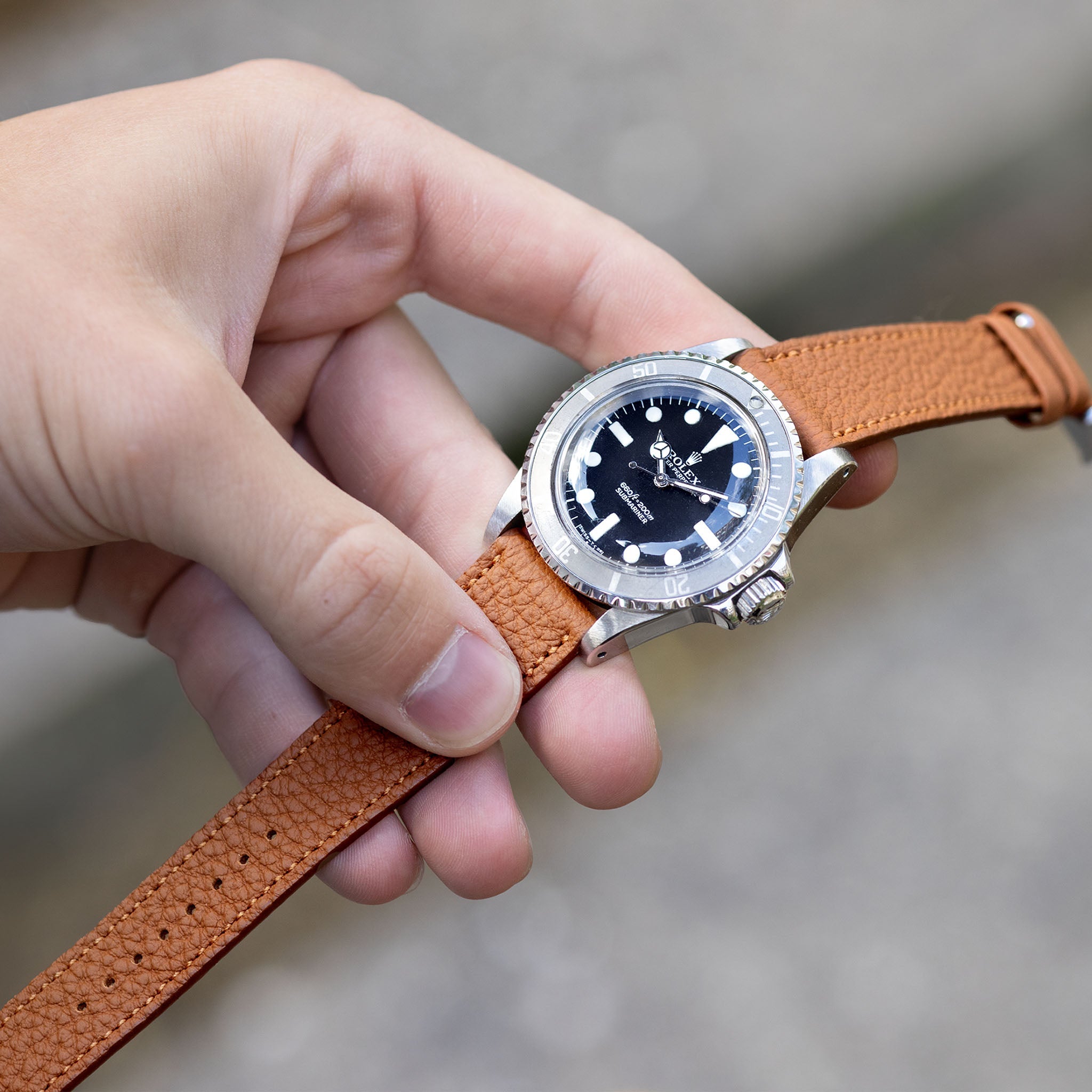 Orange Togo watch strap | Brown watch strap, Leather watch strap, Watch  strap