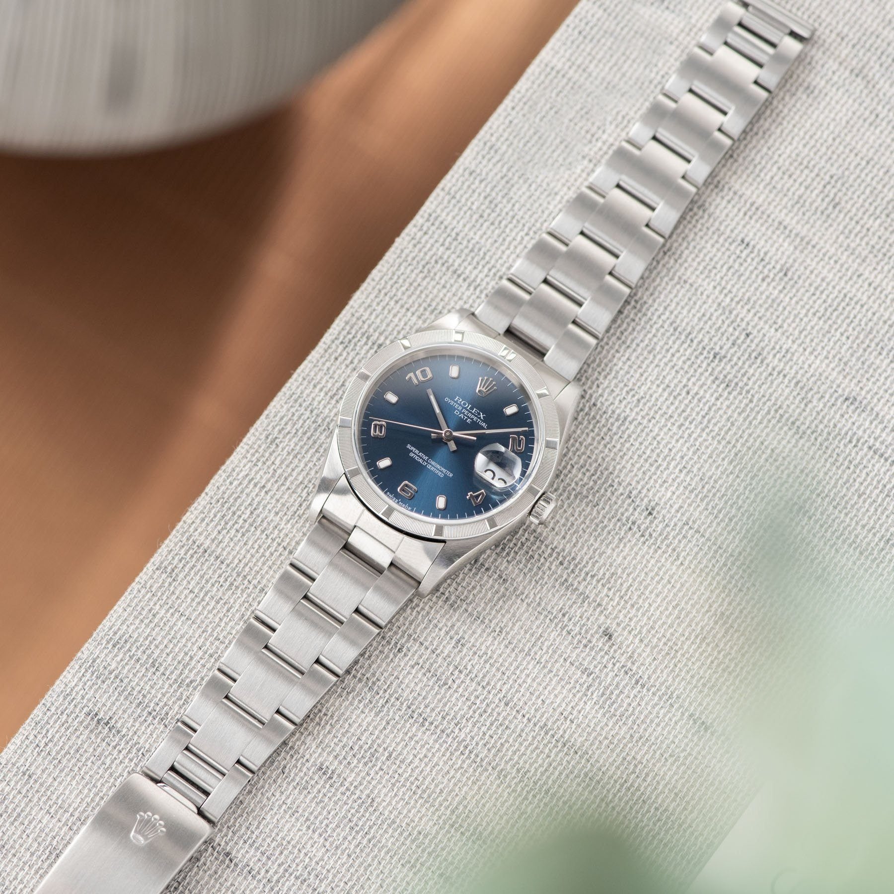 Rolex Date Reference 15010 Blue Dial Arabic Numerals