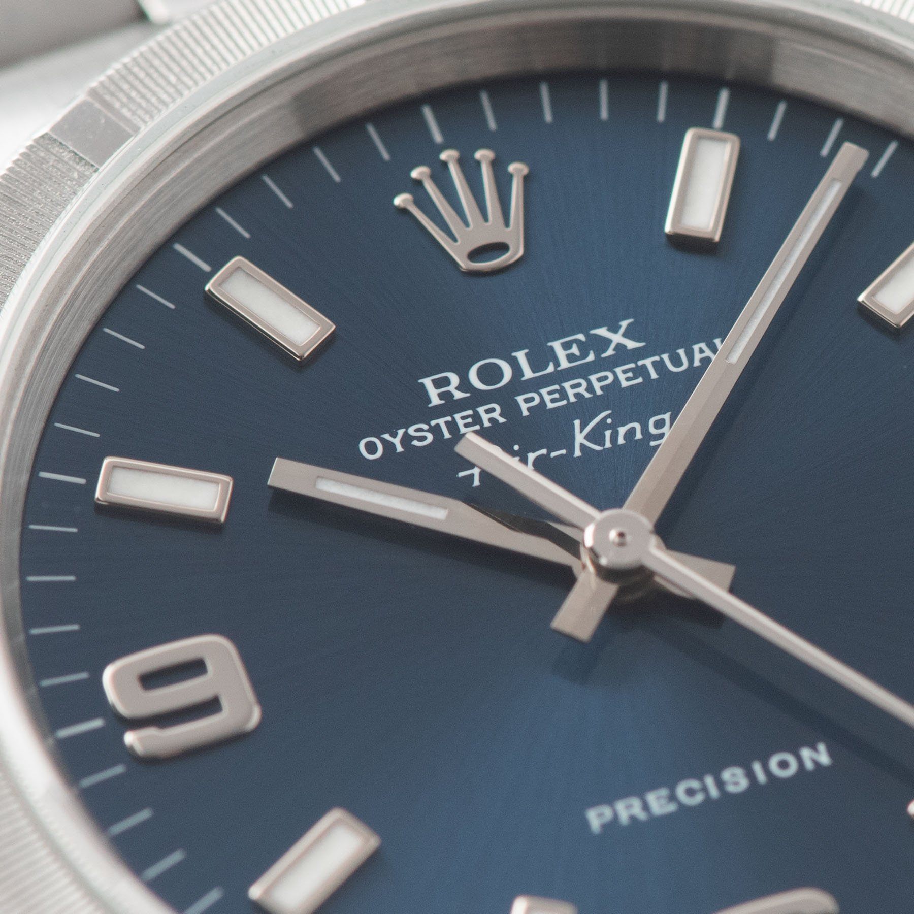 2003 Rolex Air King Reference 14010 Blue Explorer Dial fresh looking