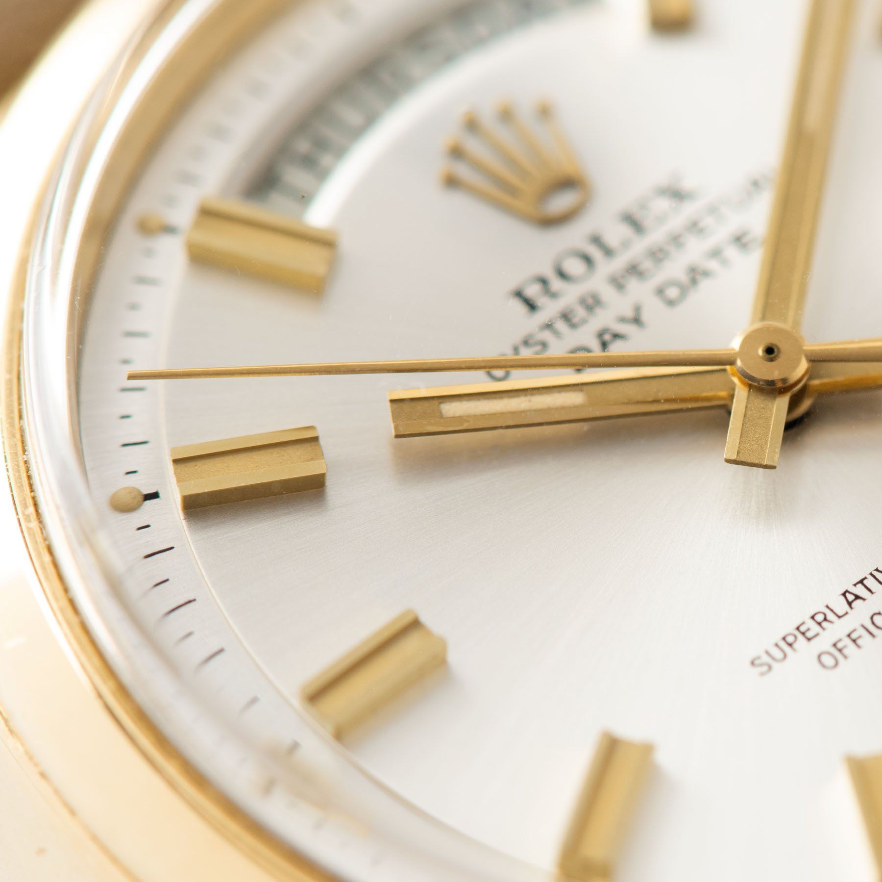 Rolex Day-Date Yellow Gold Wide Boy Dial 1802 on a Bulang and Sons Watch Strap