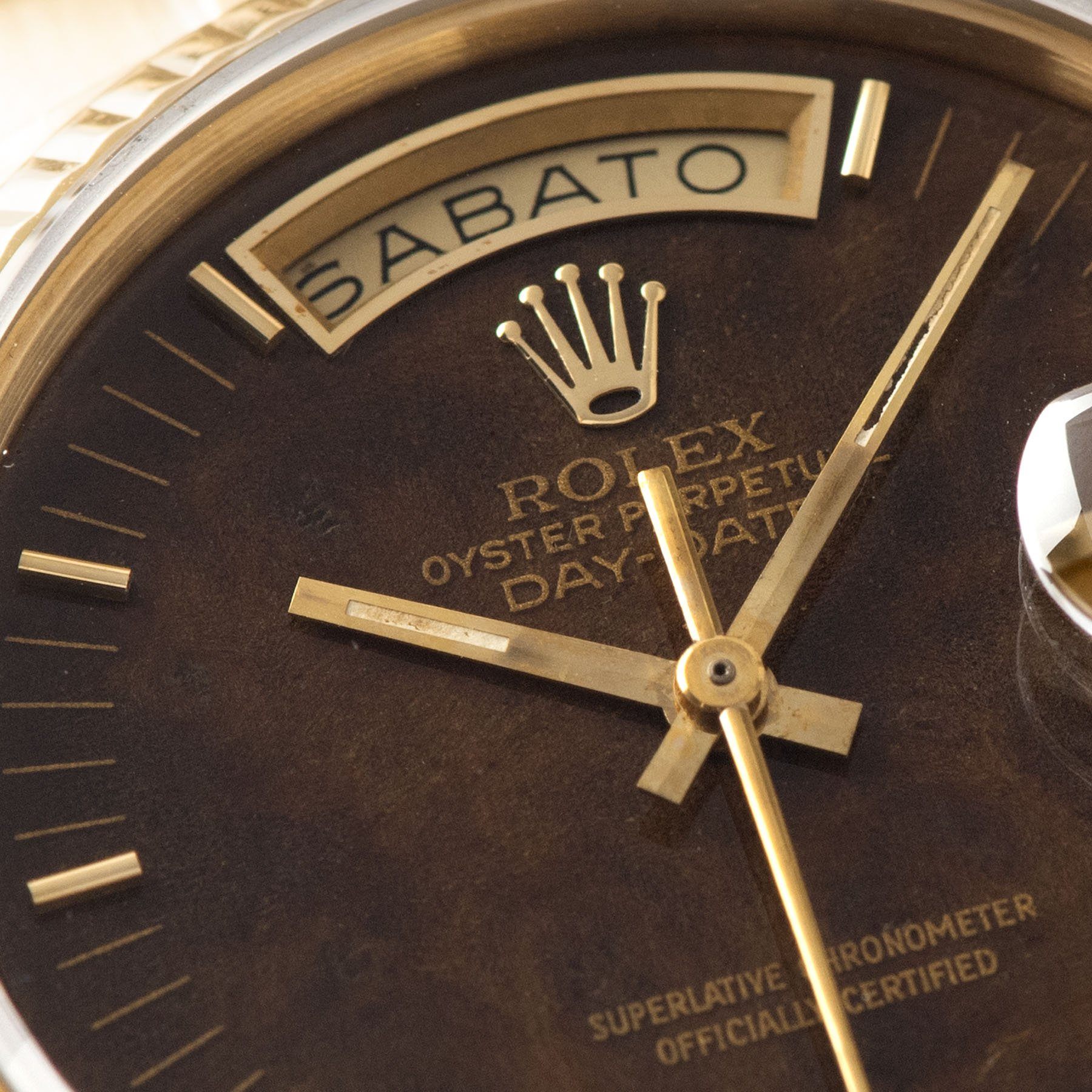 Rolex Day-Date Dark Wood Dial Reference 18038
