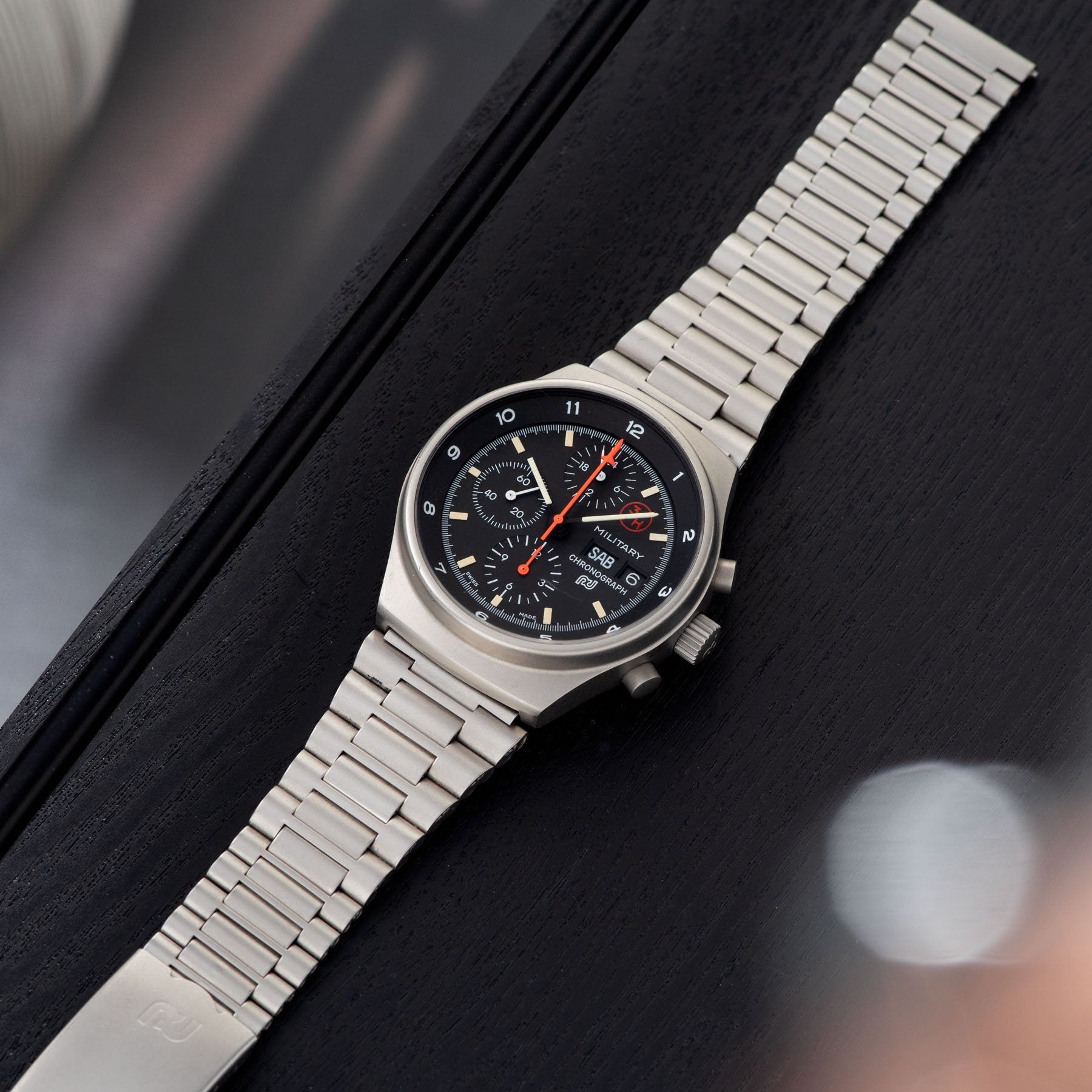 Porsche Design by Orfina Chronograph Matte Finish Reference 7177 Fitted with steel bracelet