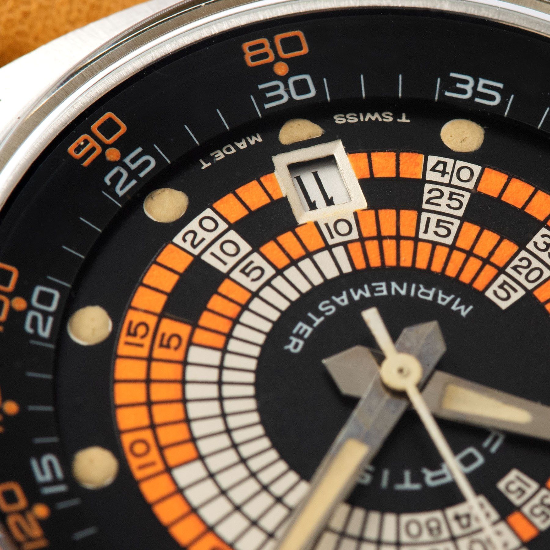 Fortis Marinestar Super Compressor Reference 6237 with Funky black and orange dial