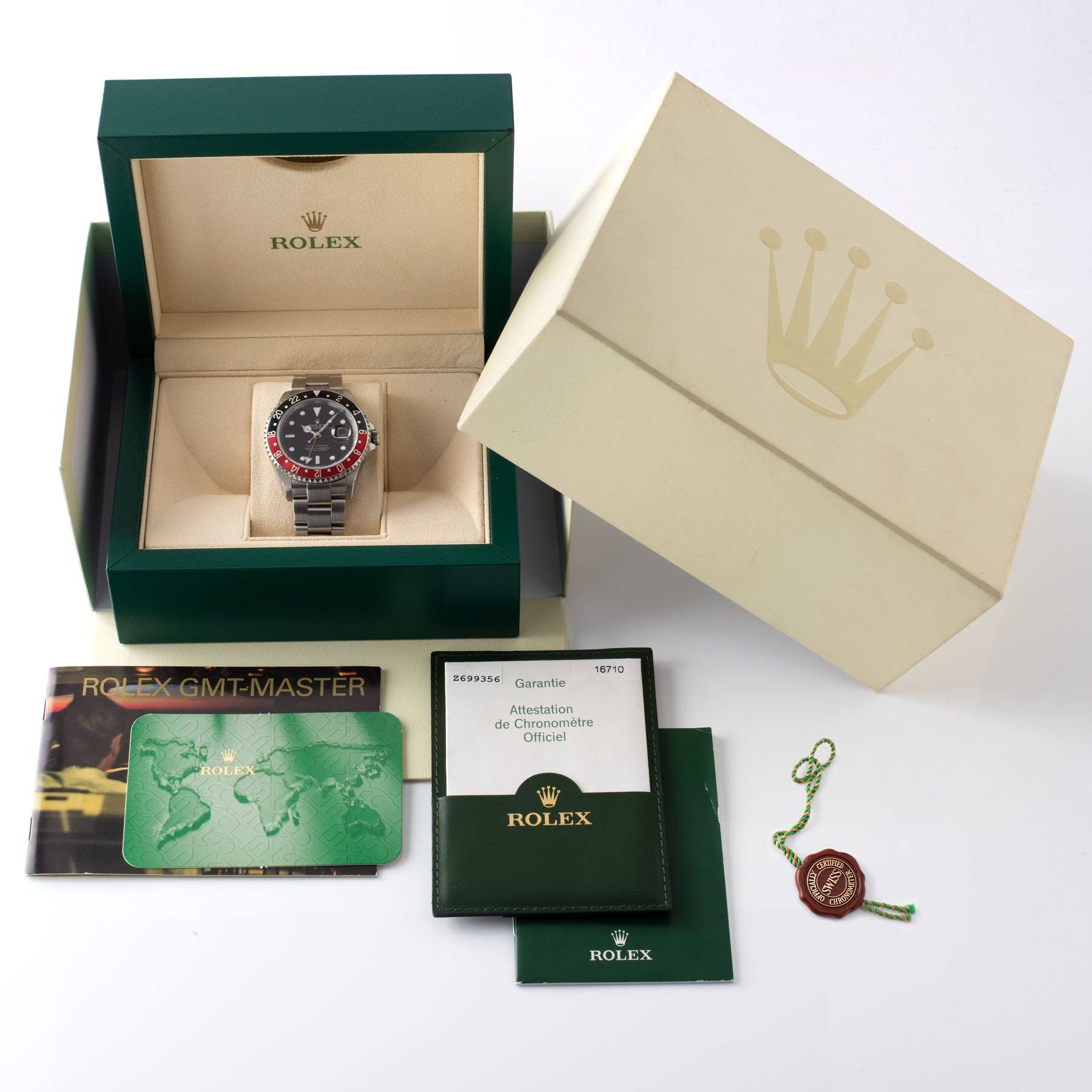 Rolex GMT-Master 2 16710  Rectangular dial Box and Papers