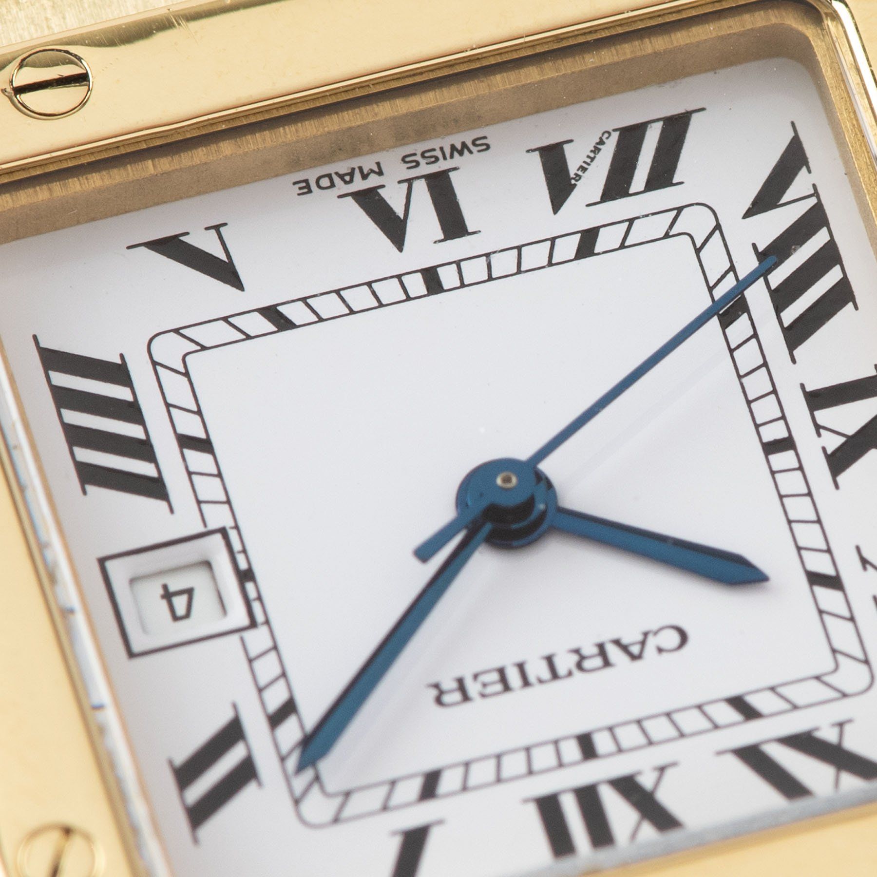 Cartier Santos 18kt Yellow Gold Box and Papers with hidden signature in the VII marker