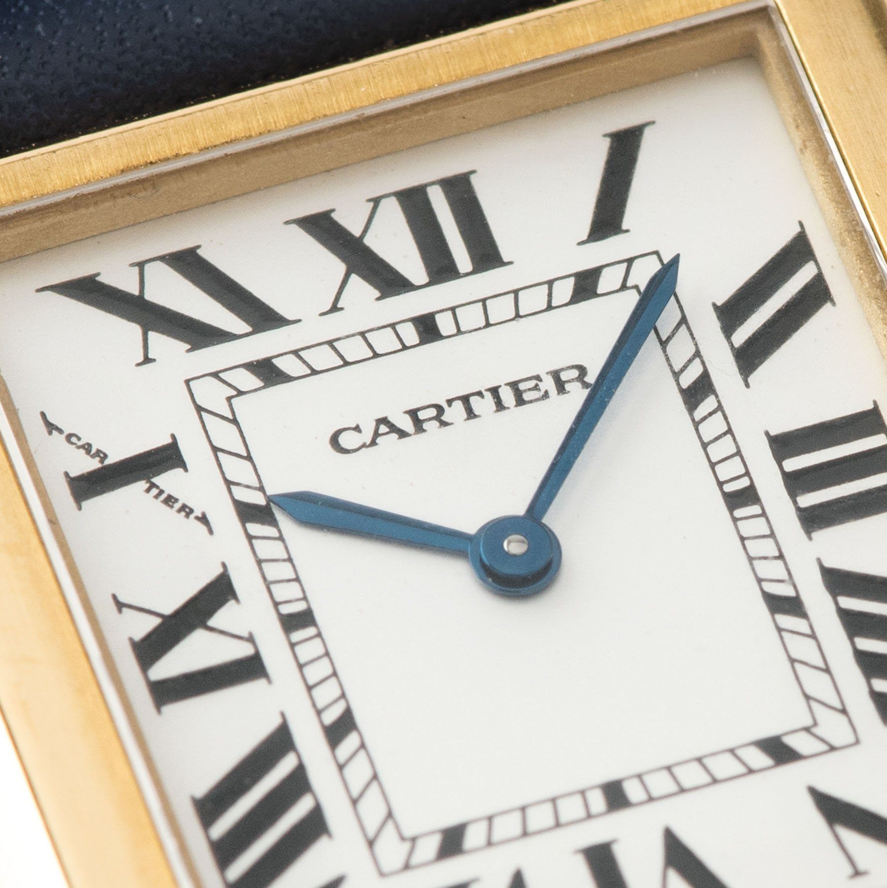 Cartier Tank Solo 18kt Gold Reference 2743 with Blue steeled hands