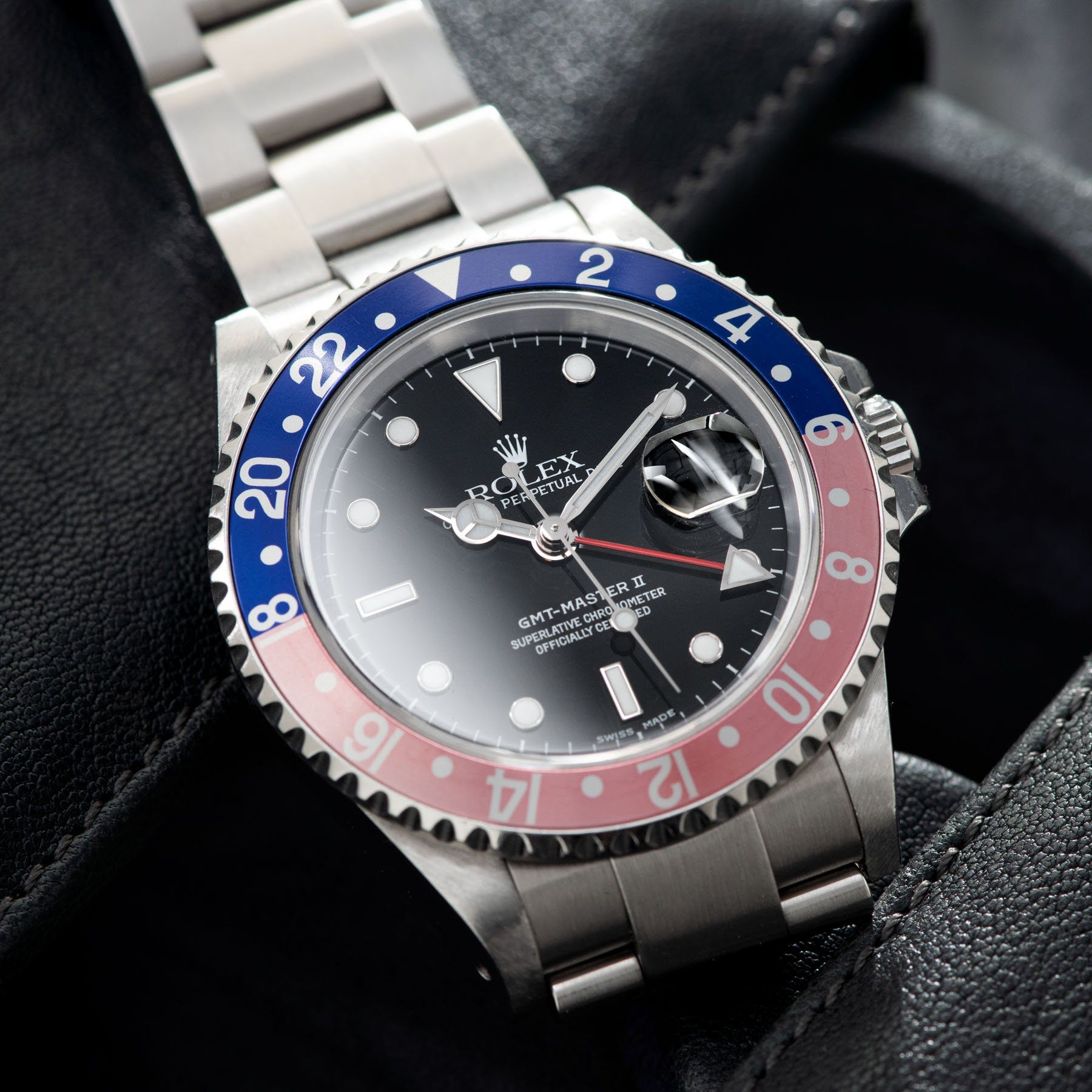 Rolex GMT-Master 2 16710 Pepsi Bezel with Papers dial glory