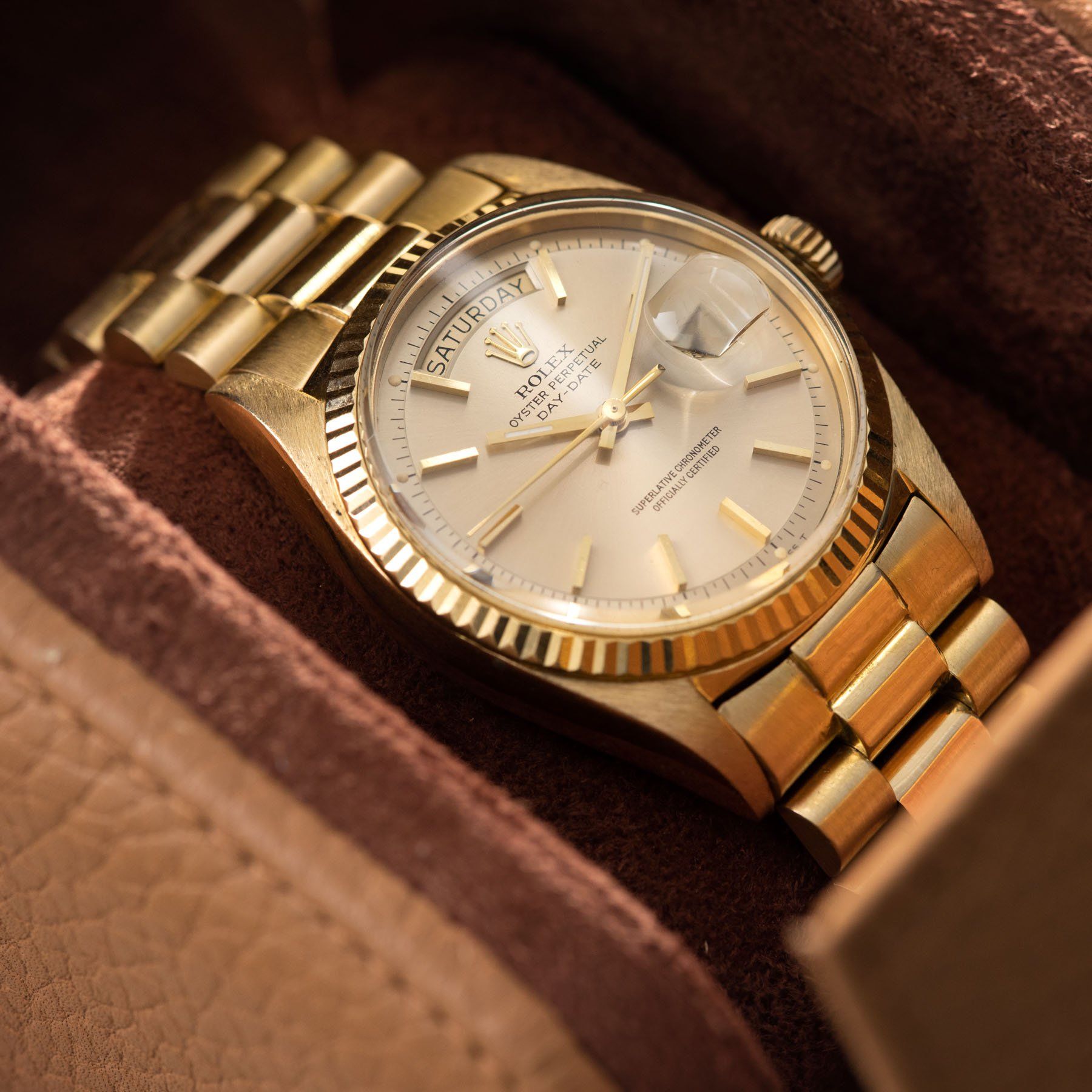 Rolex Day-Date Champagne Dial Yellow Gold 1803 gold oyster case