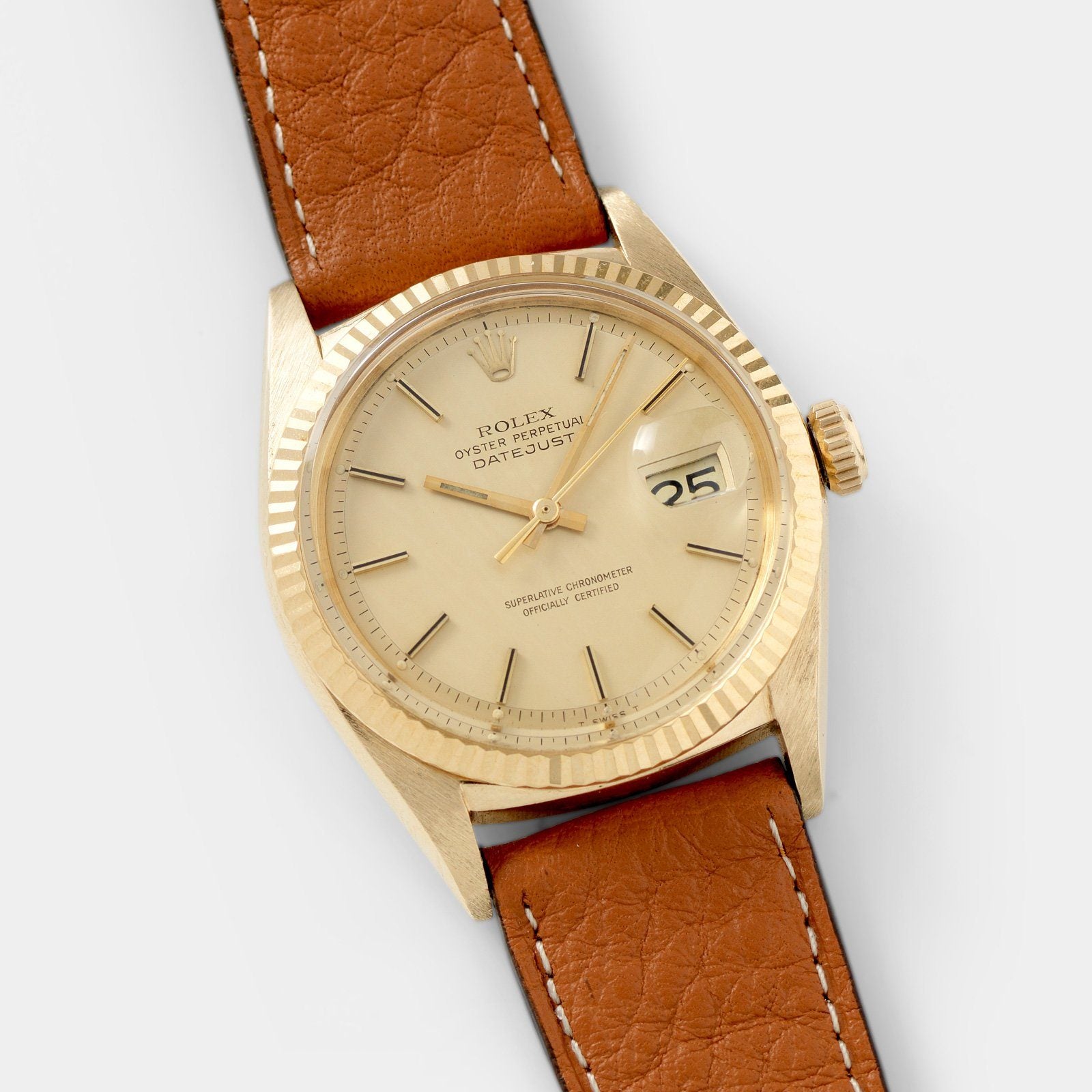 Rolex Datejust Yellow Gold 1601 Champagne Dial