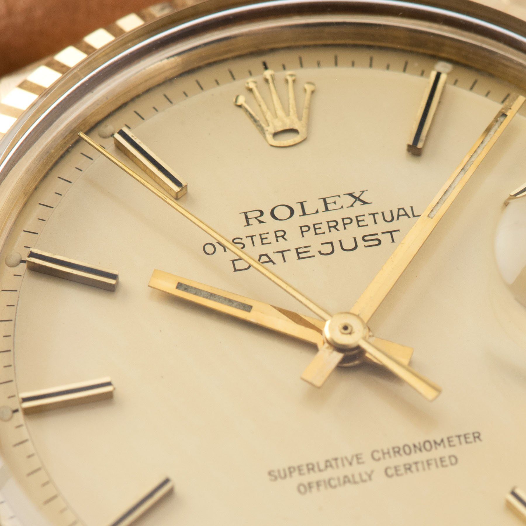 Rolex Datejust Yellow Gold 1601 Champagne Dial
