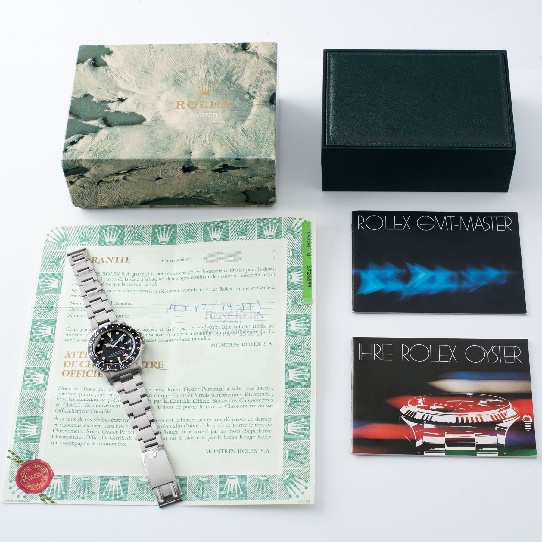 Rolex Gmt master 16750 matte dial with box & paper