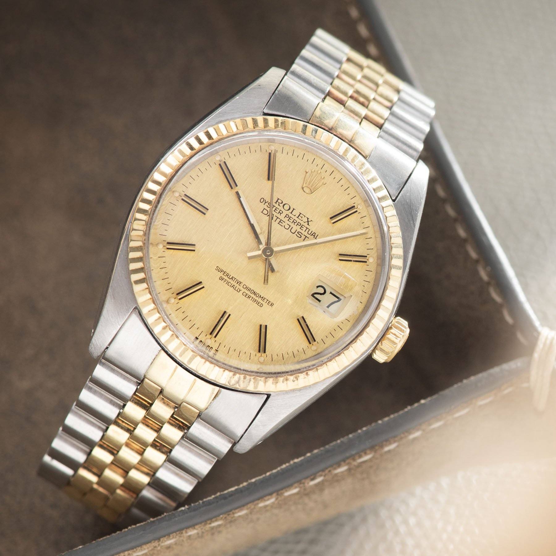 Rolex Datejust Steel and Gold 16013 Linen Dial