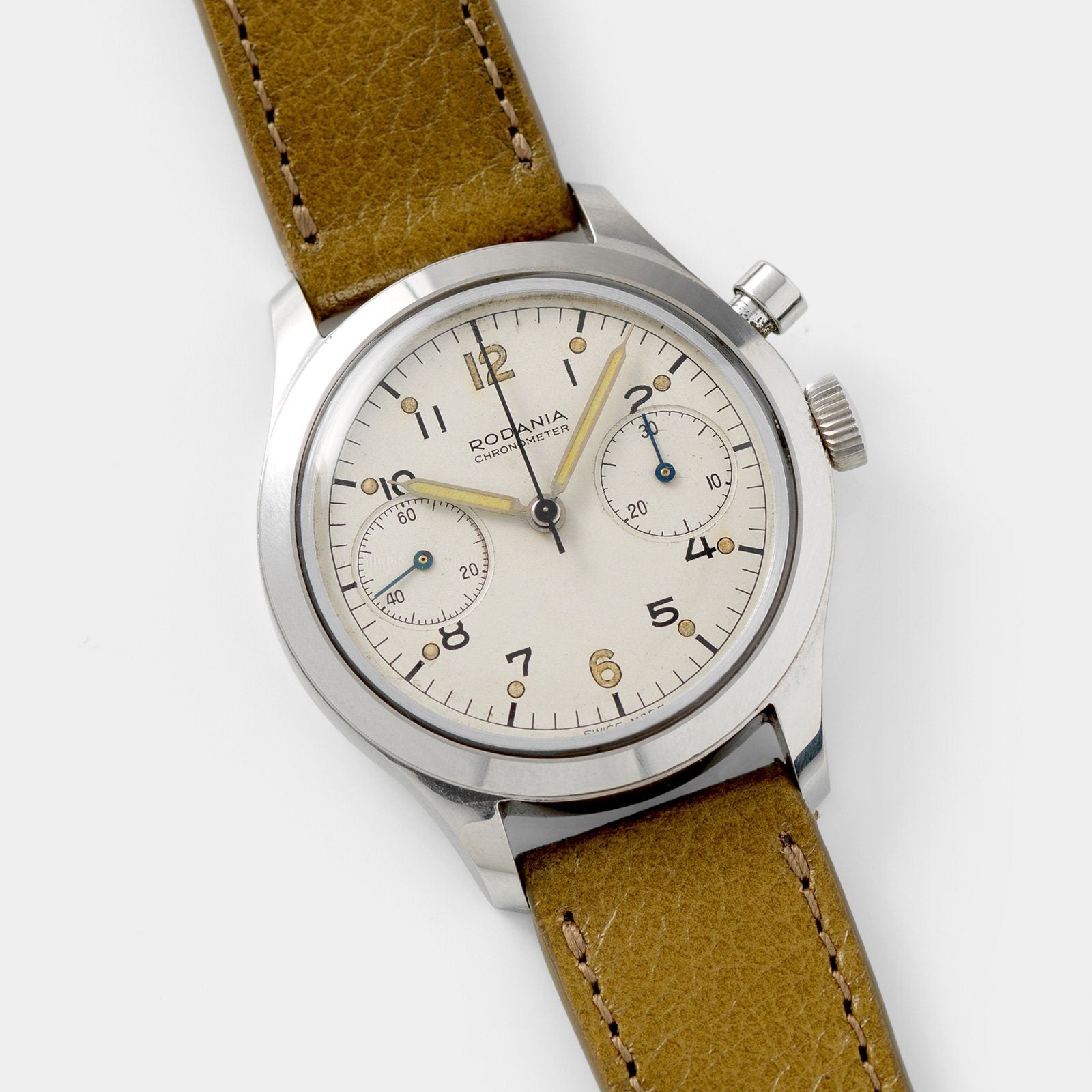 Rodania Mono Pusher Chronograph Watch 1960s