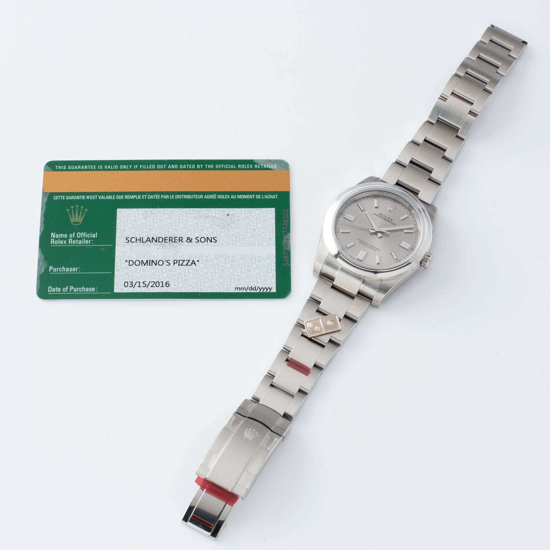 Rolex Oyster Perpetual Ref 116000 Domino’s Pizza NOS