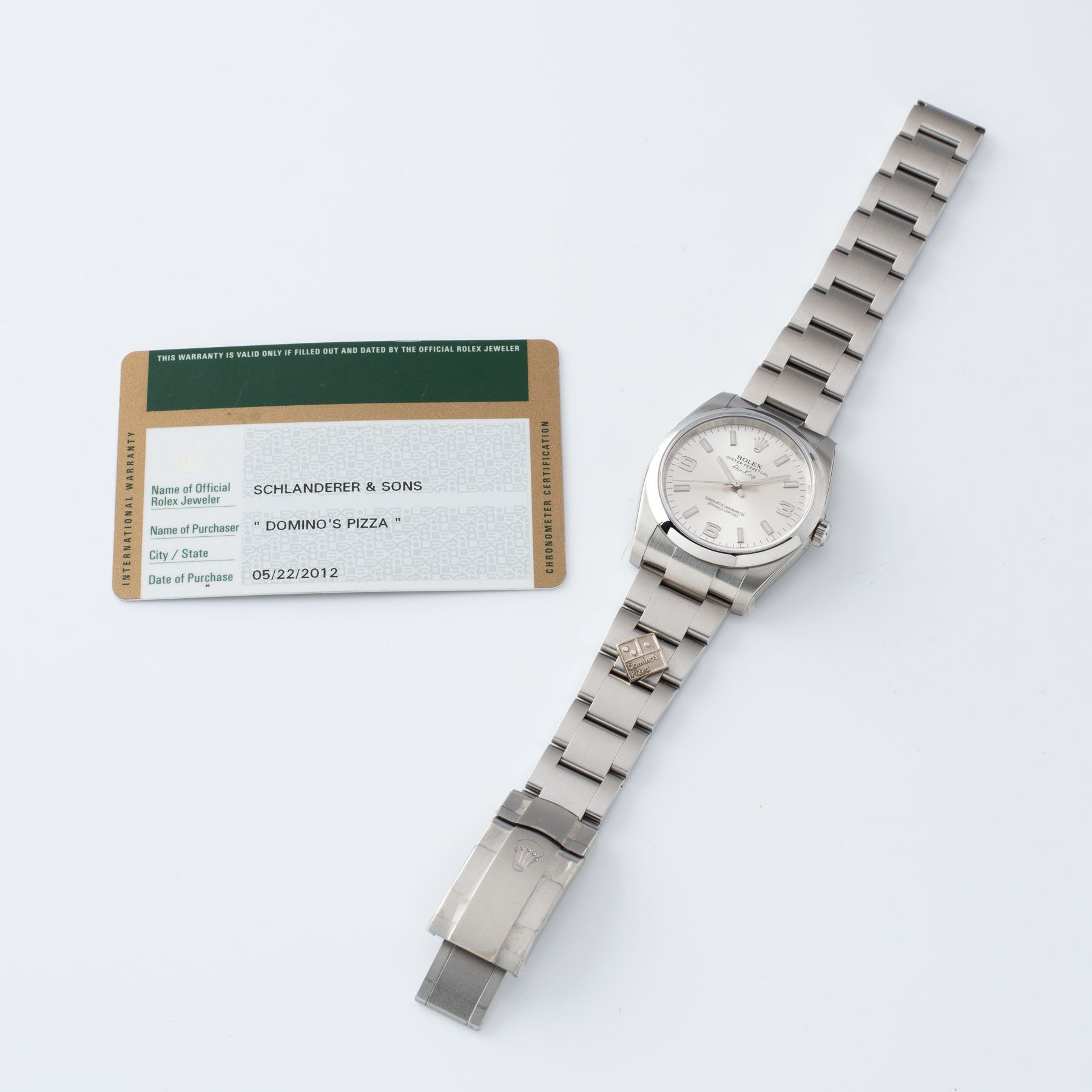 Rolex Air King Ref 114200 Domino’s Pizza NOS