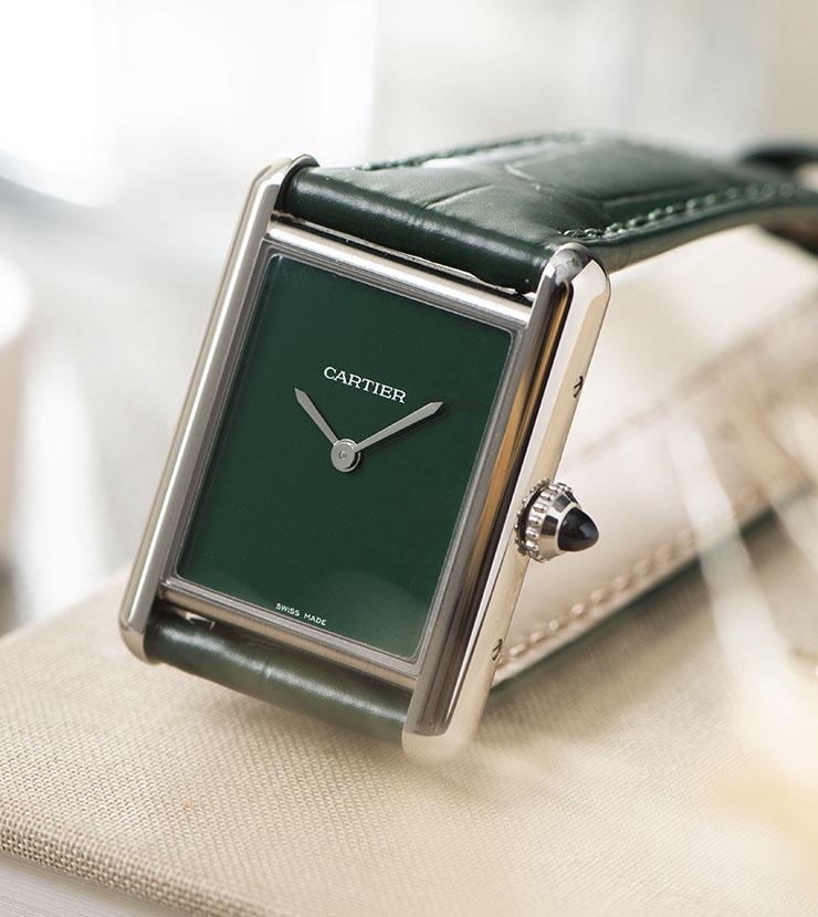 Cartier Tank Must 2021 Large Size with Green Dial