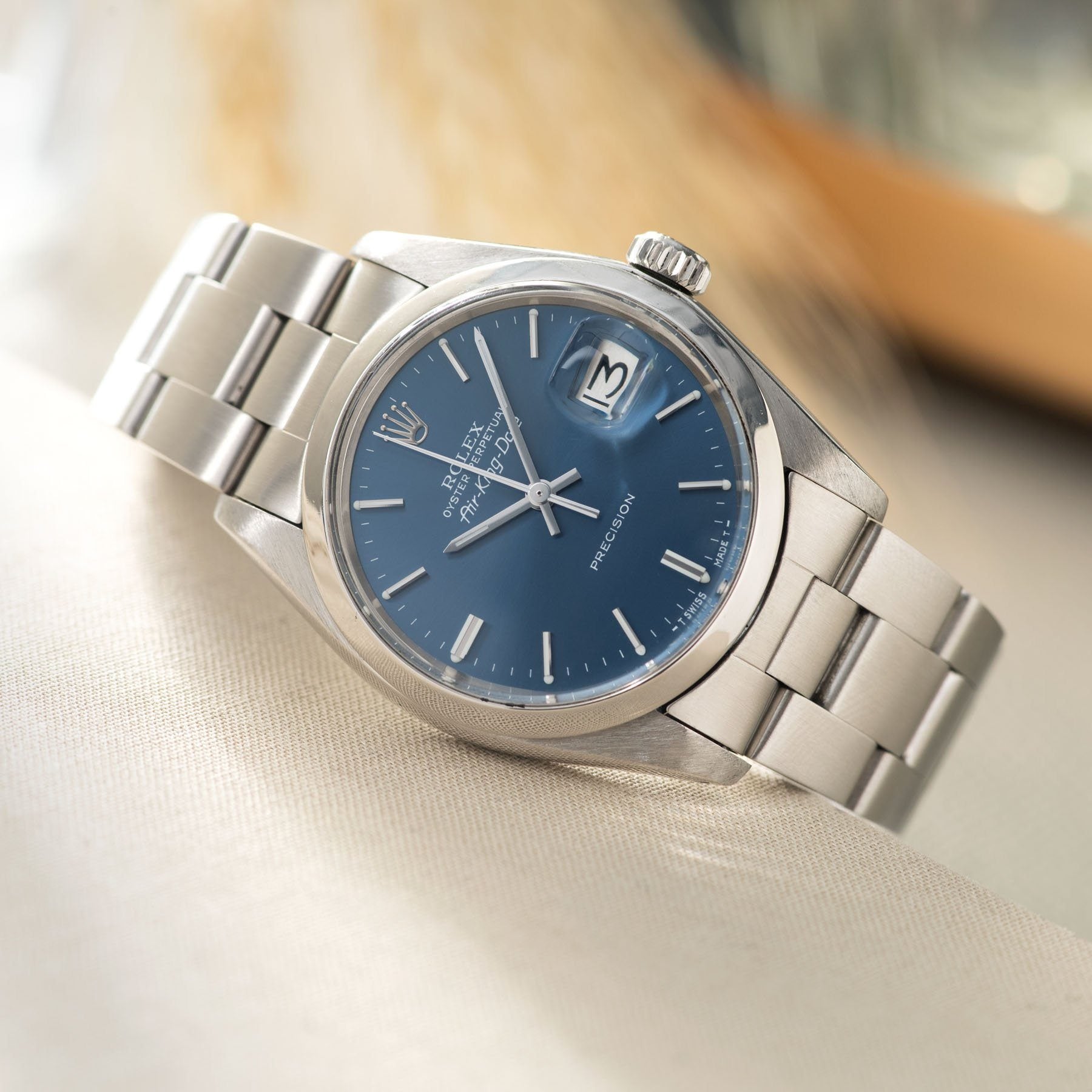 Rolex Air King Date Ref 5700 Blue Dial