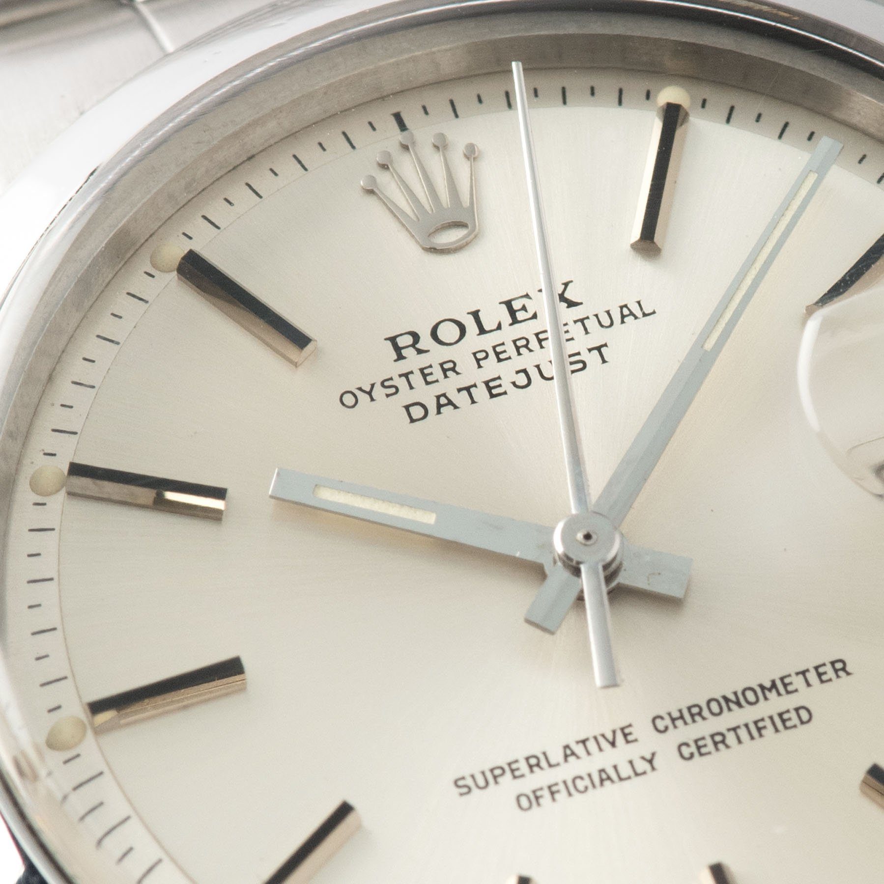 Rolex Datejust Silver Soleil Dial 1600