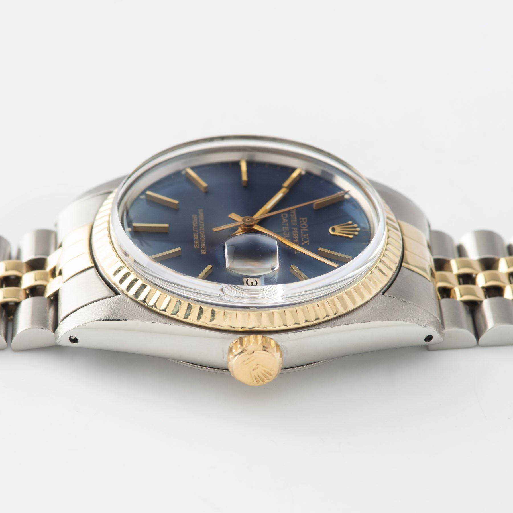 Rolex Datejust Steel and Gold 16013 Blue Dial