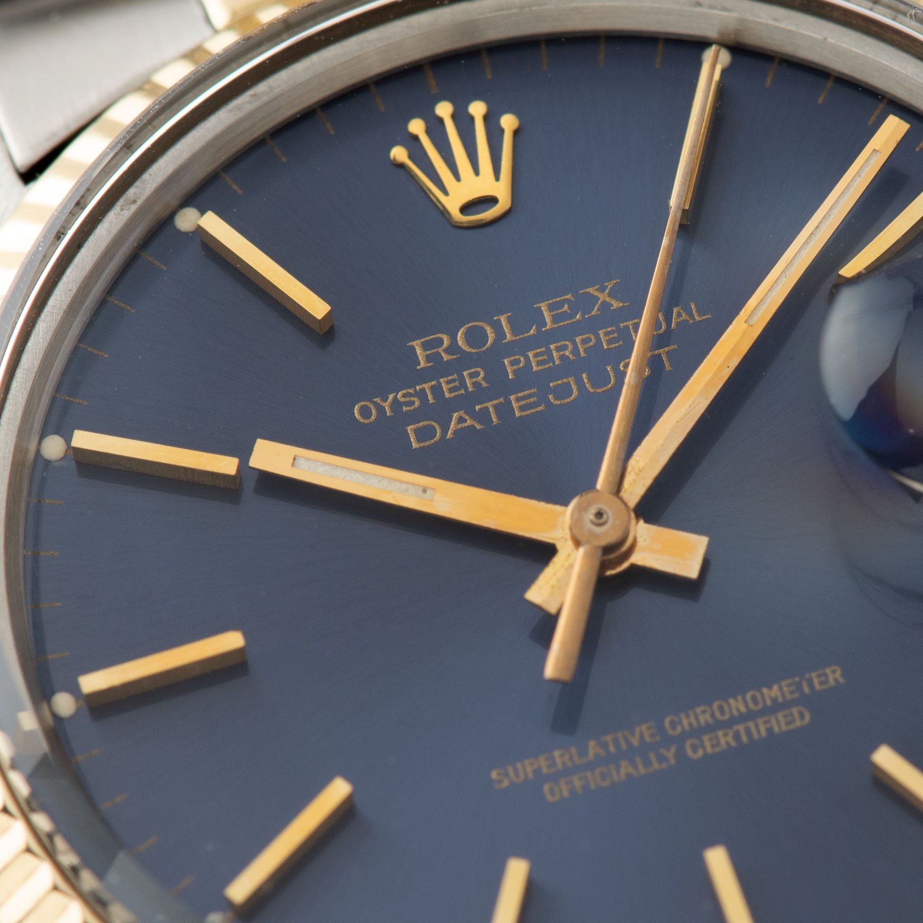 Rolex Datejust Steel and Gold 16013 Blue Dial