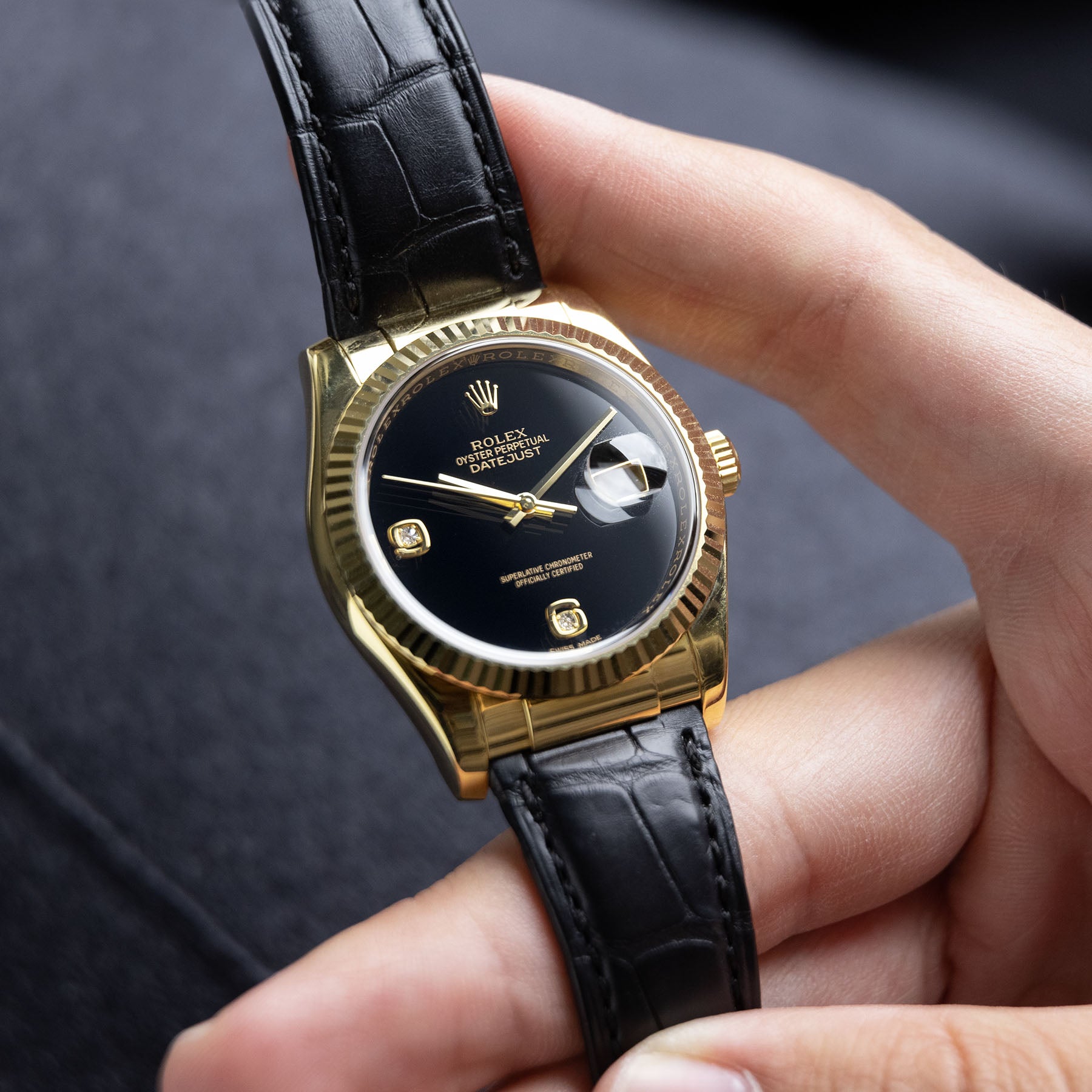 Rolex discount datejust onyx