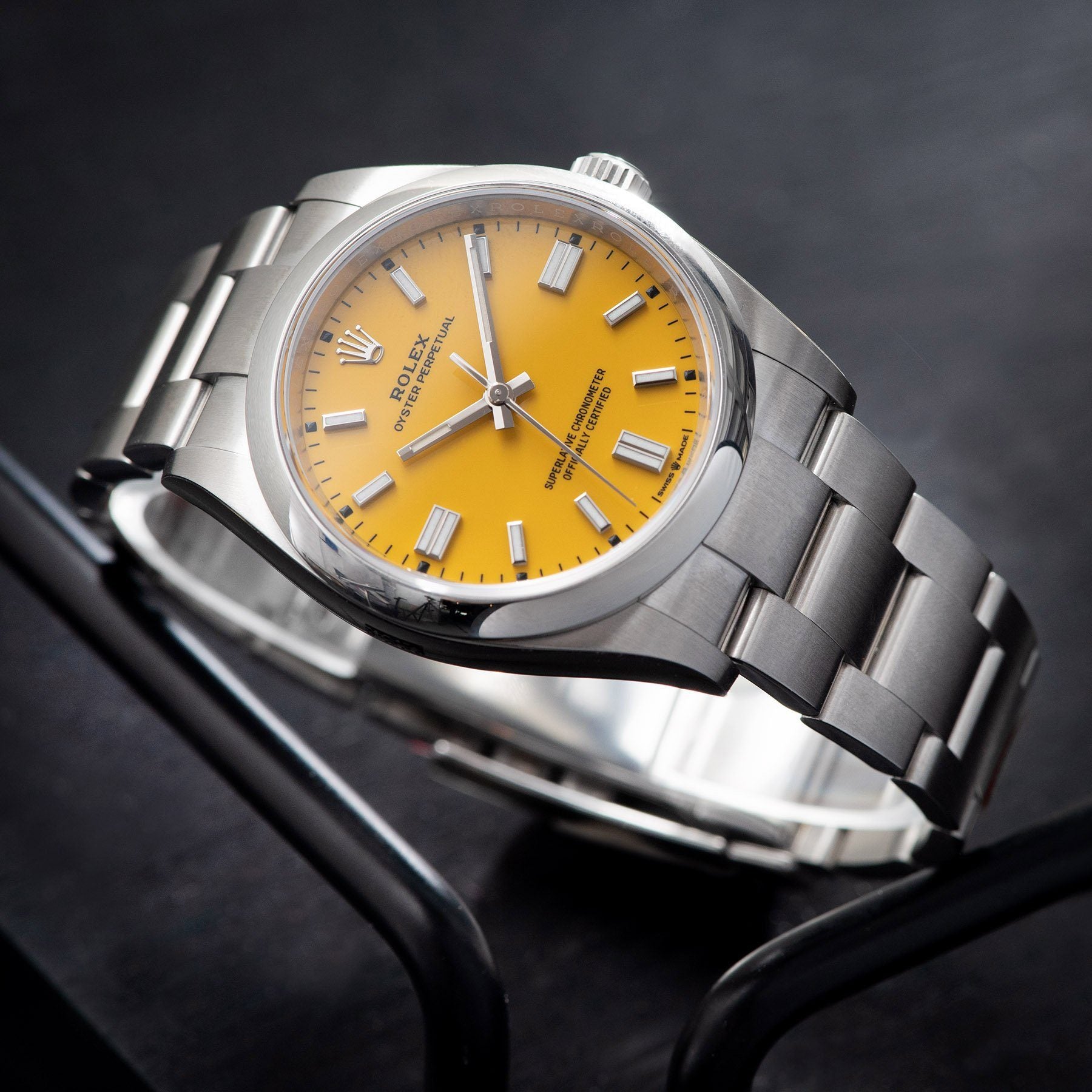 Rolex Oyster Perpetual Ref 126000 Yellow Stella Dial