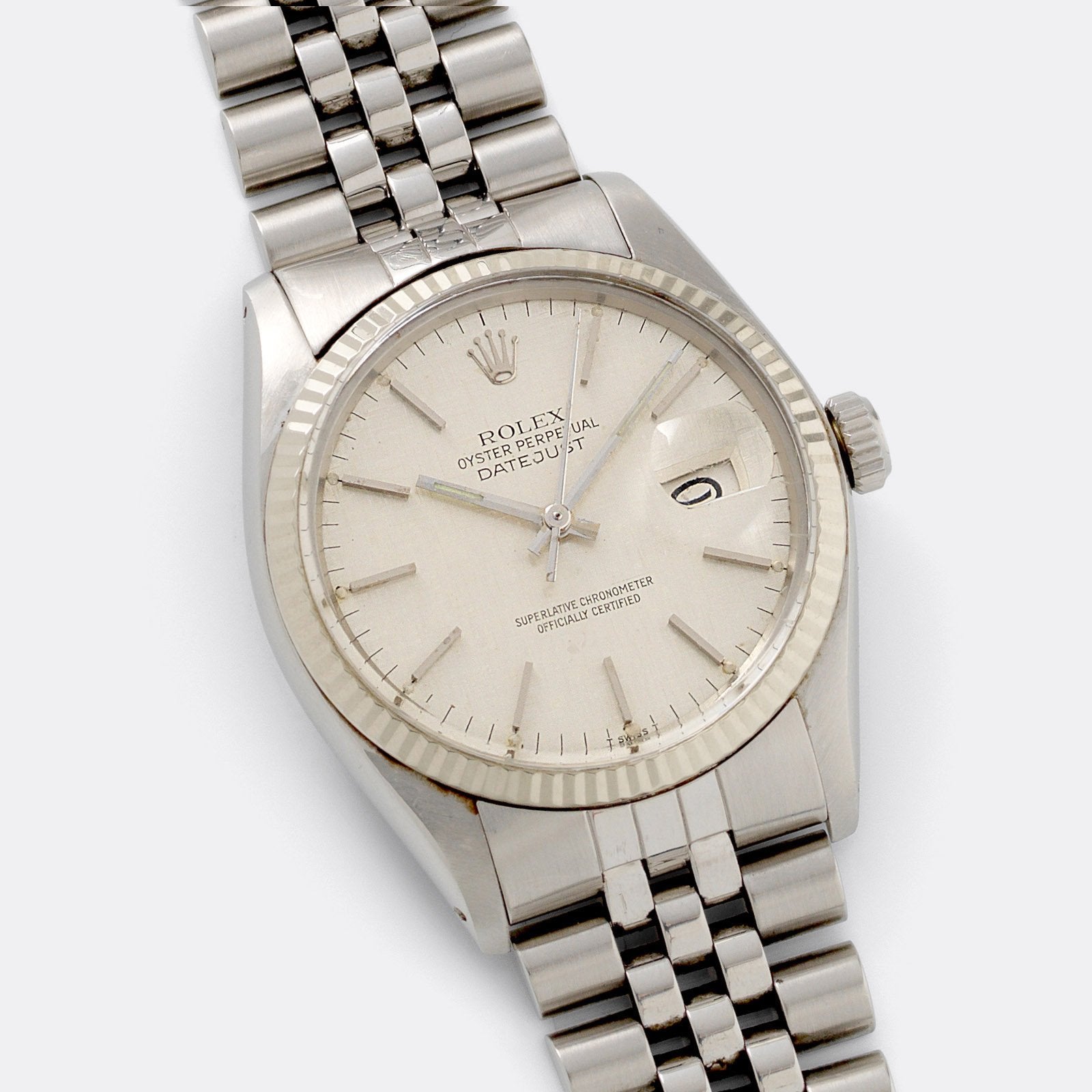 Rolex datejust 16014 online linen dial