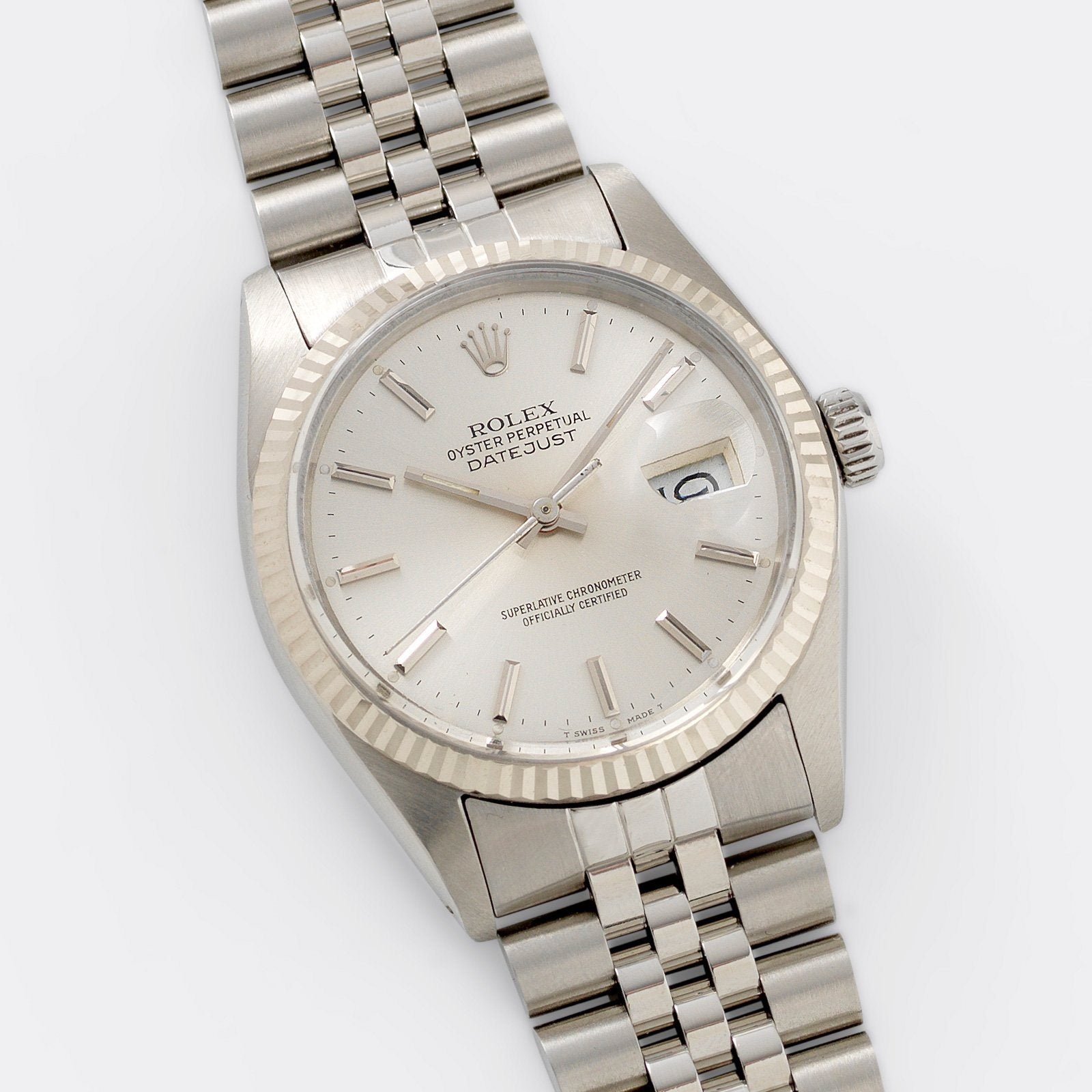 Rolex Datejust Reference 16014 Silver Dial Punched Papers