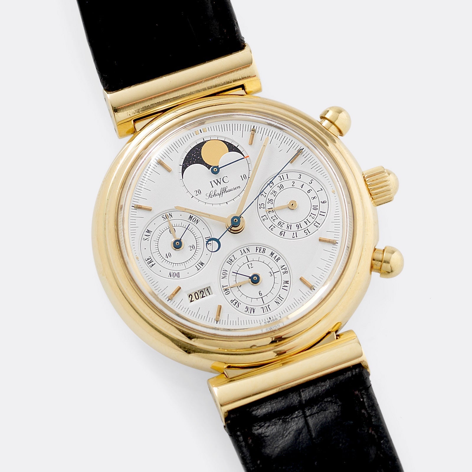 IWC Da Vinci Perpetual Calendar Chrono Yellow Gold Reference 3750