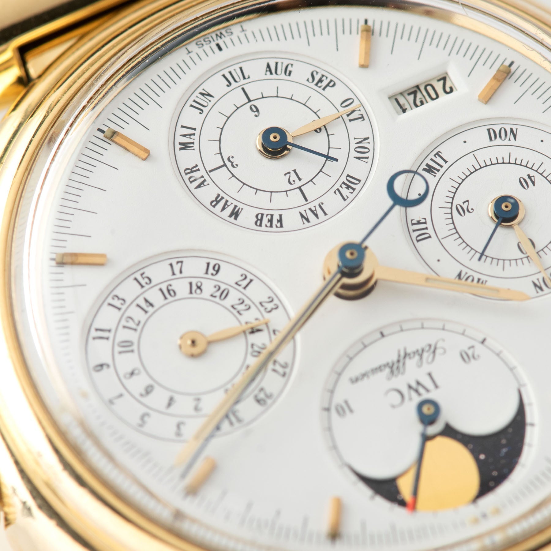 IWC Da Vinci Perpetual Calendar Chrono Yellow Gold Reference 3750