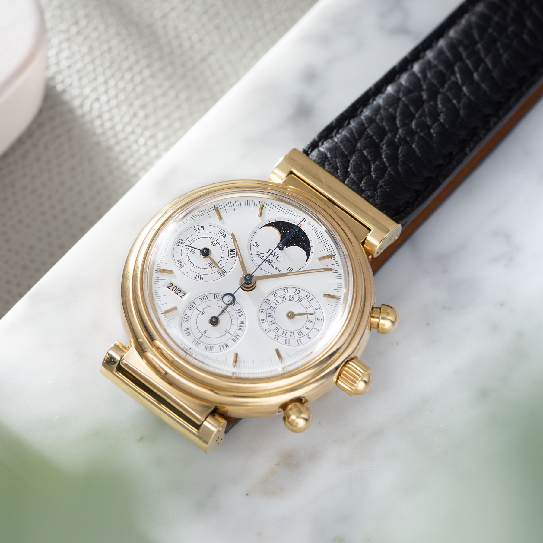 IWC Da Vinci Perpetual Calendar Chrono Yellow Gold Reference 3750