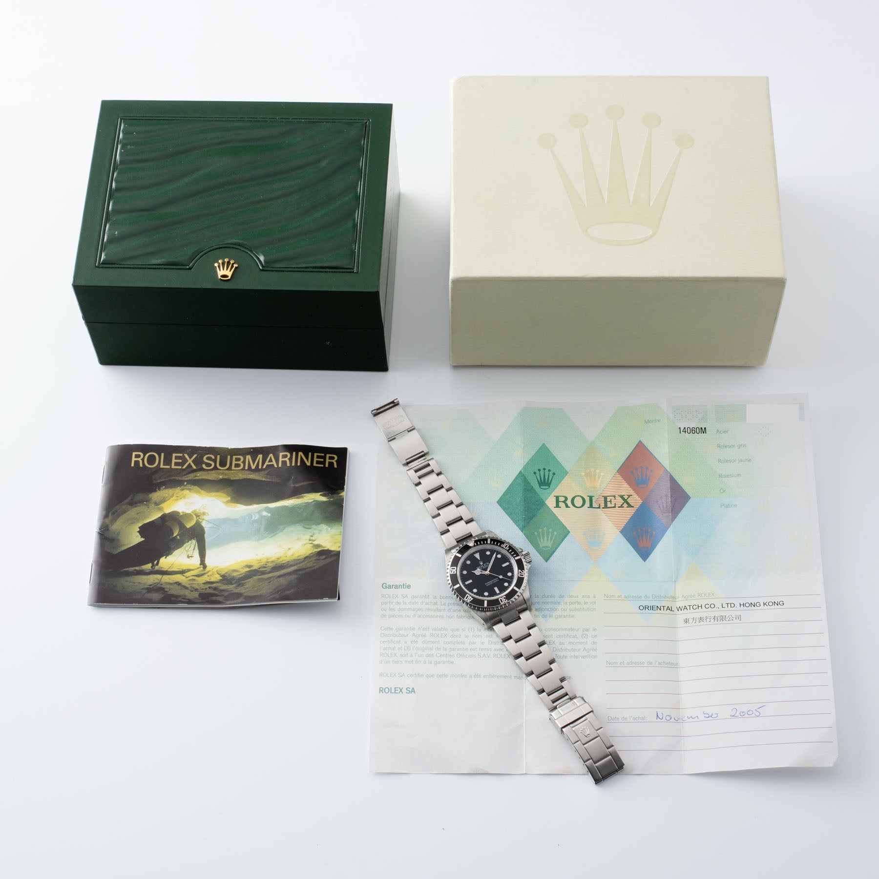 Rolex Submariner Two-Line Dial 14060M Box and Papers