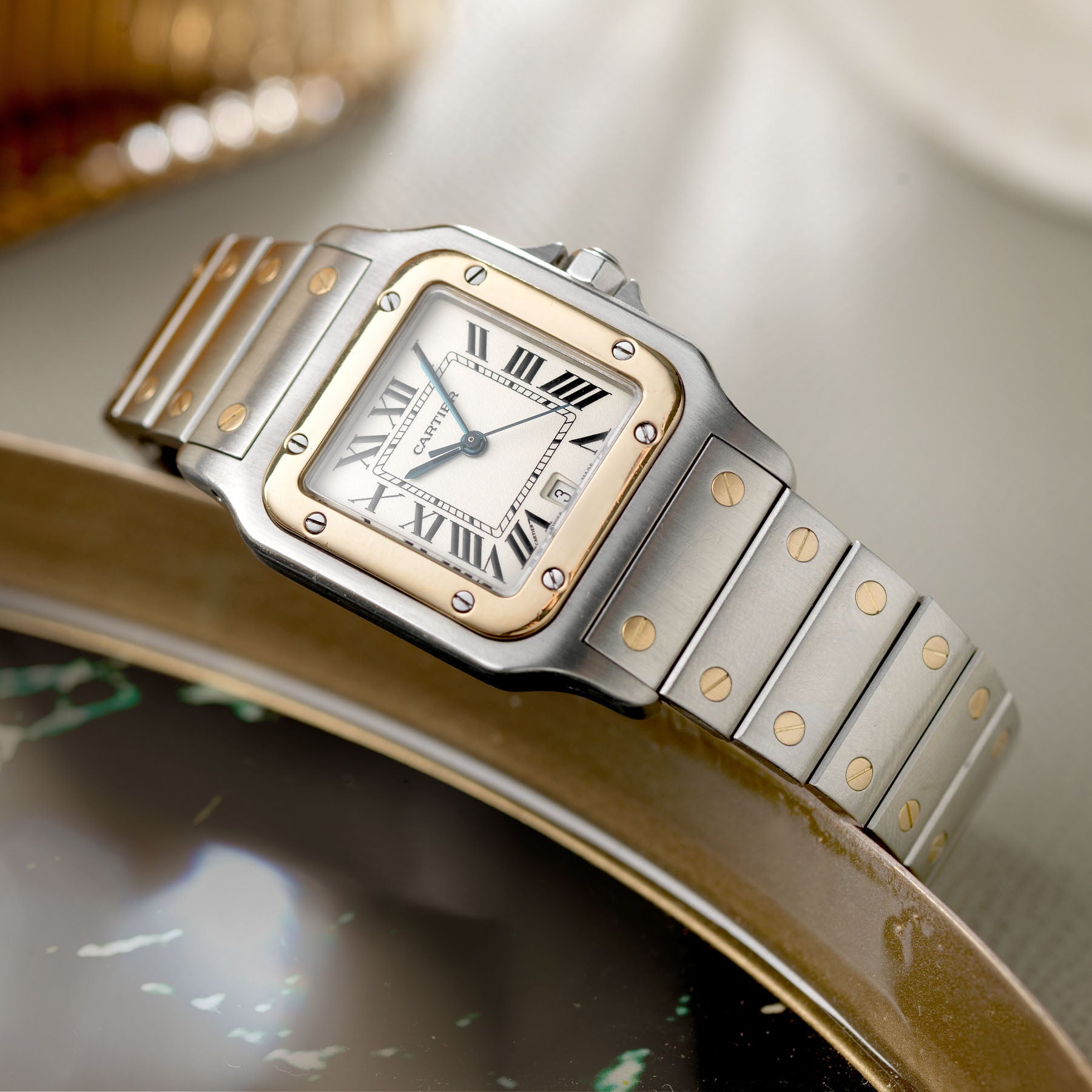 Cartier Santos Galbee Steel and Gold Reference 187901