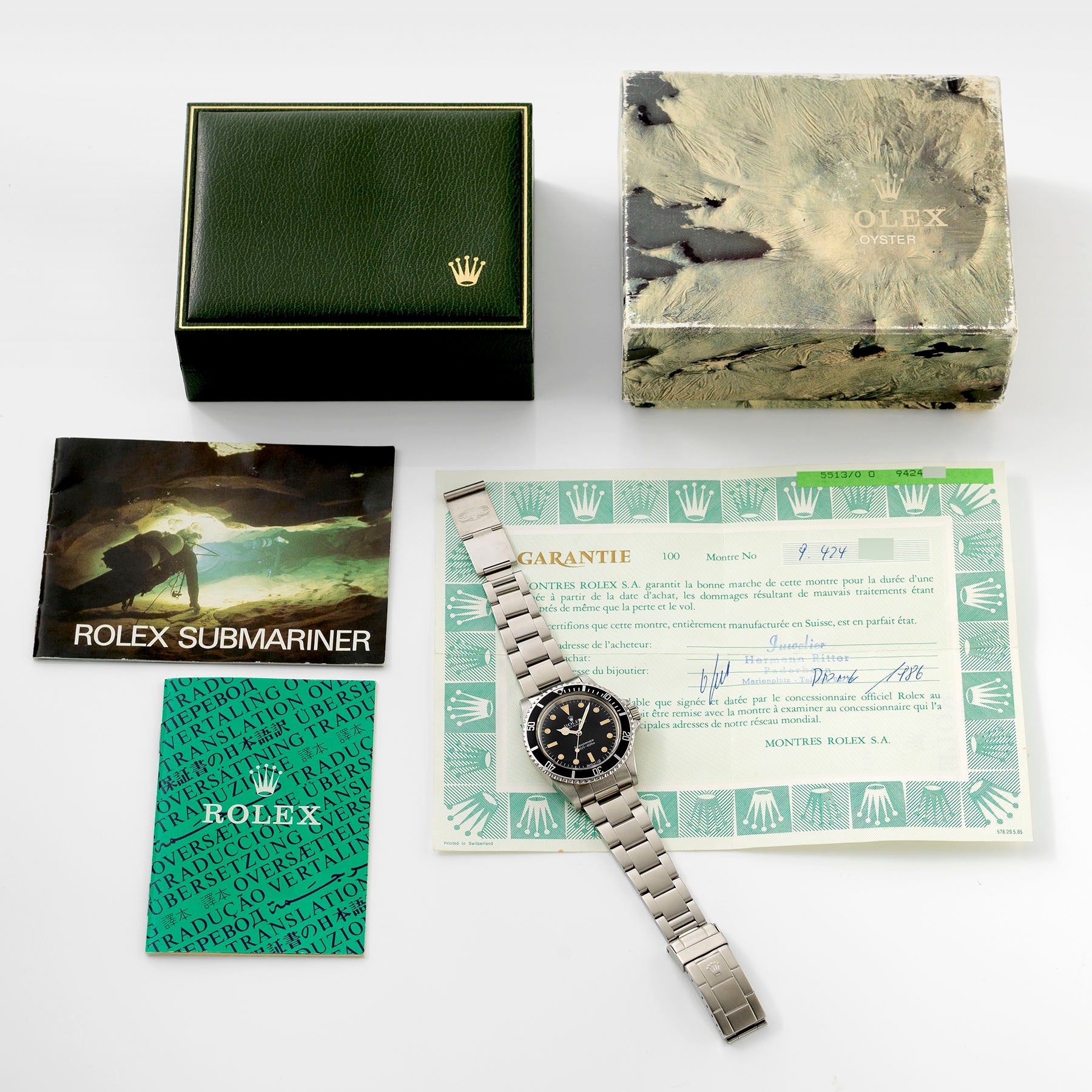 Rolex box and online papers