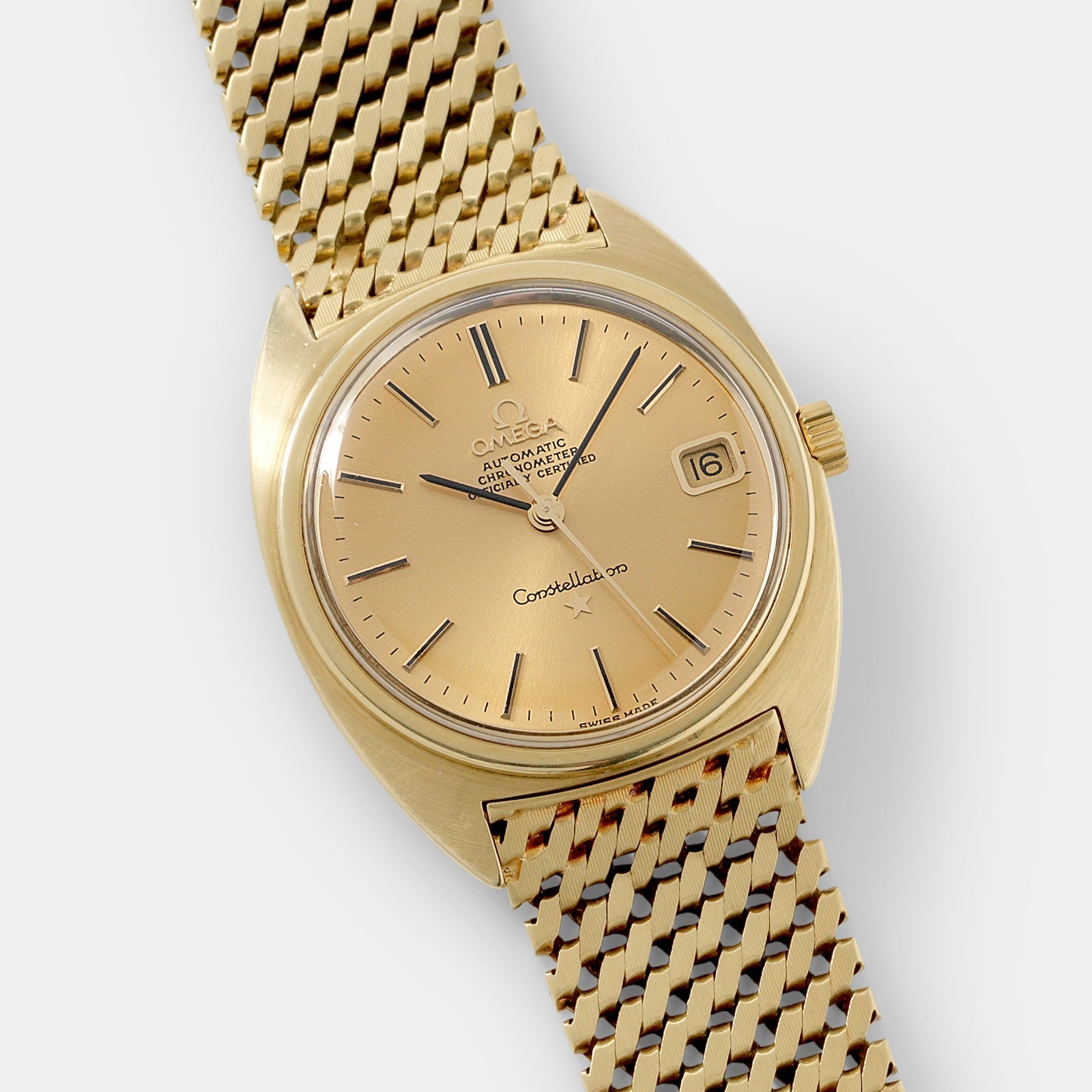 Omega constellation 14k online gold