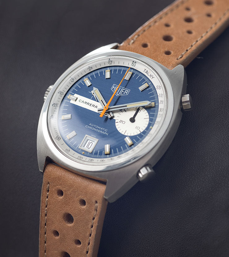 Heuer Carrera Blue Dial Reference 1553