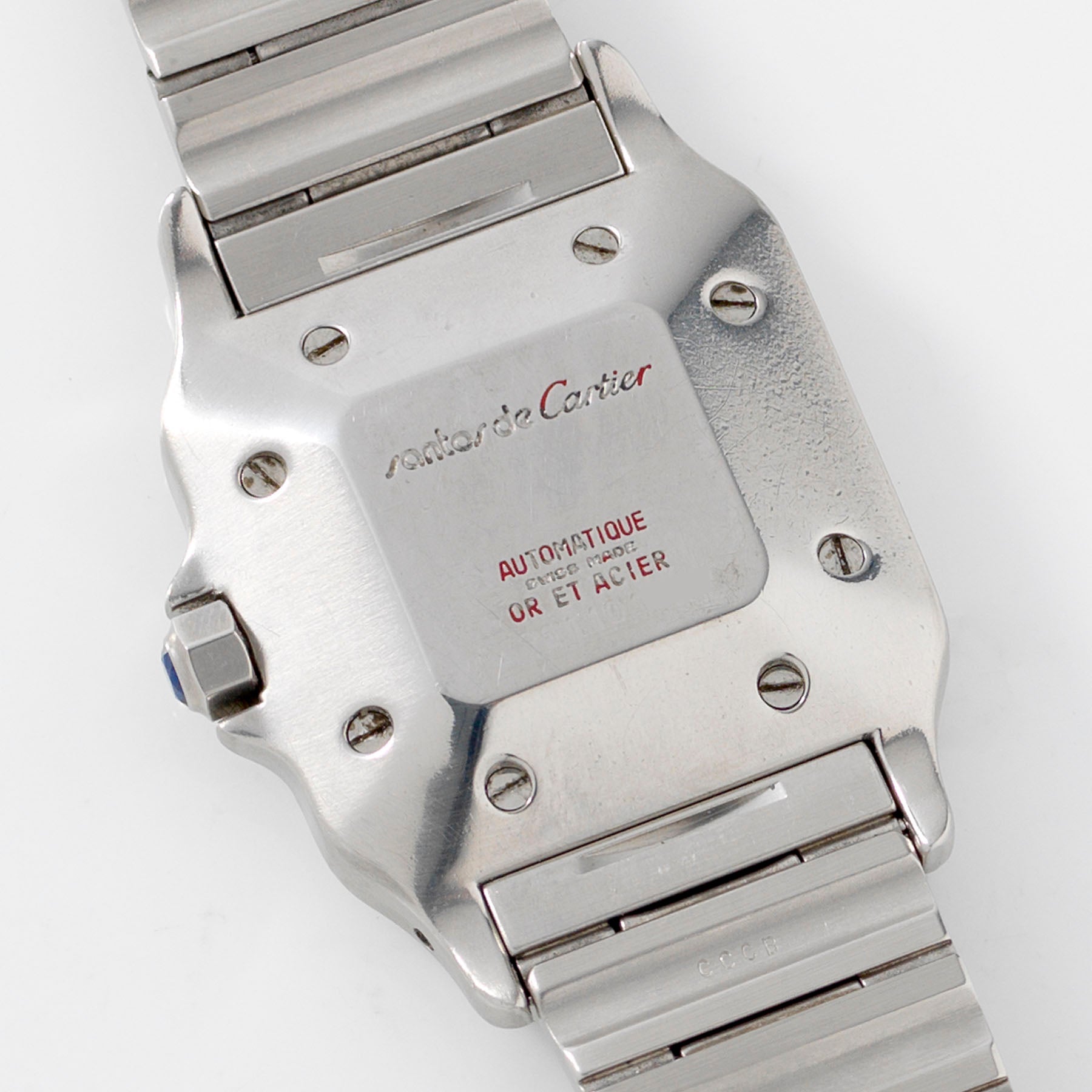 Cartier Santos Carrée Steel and Gold Automatic Movement