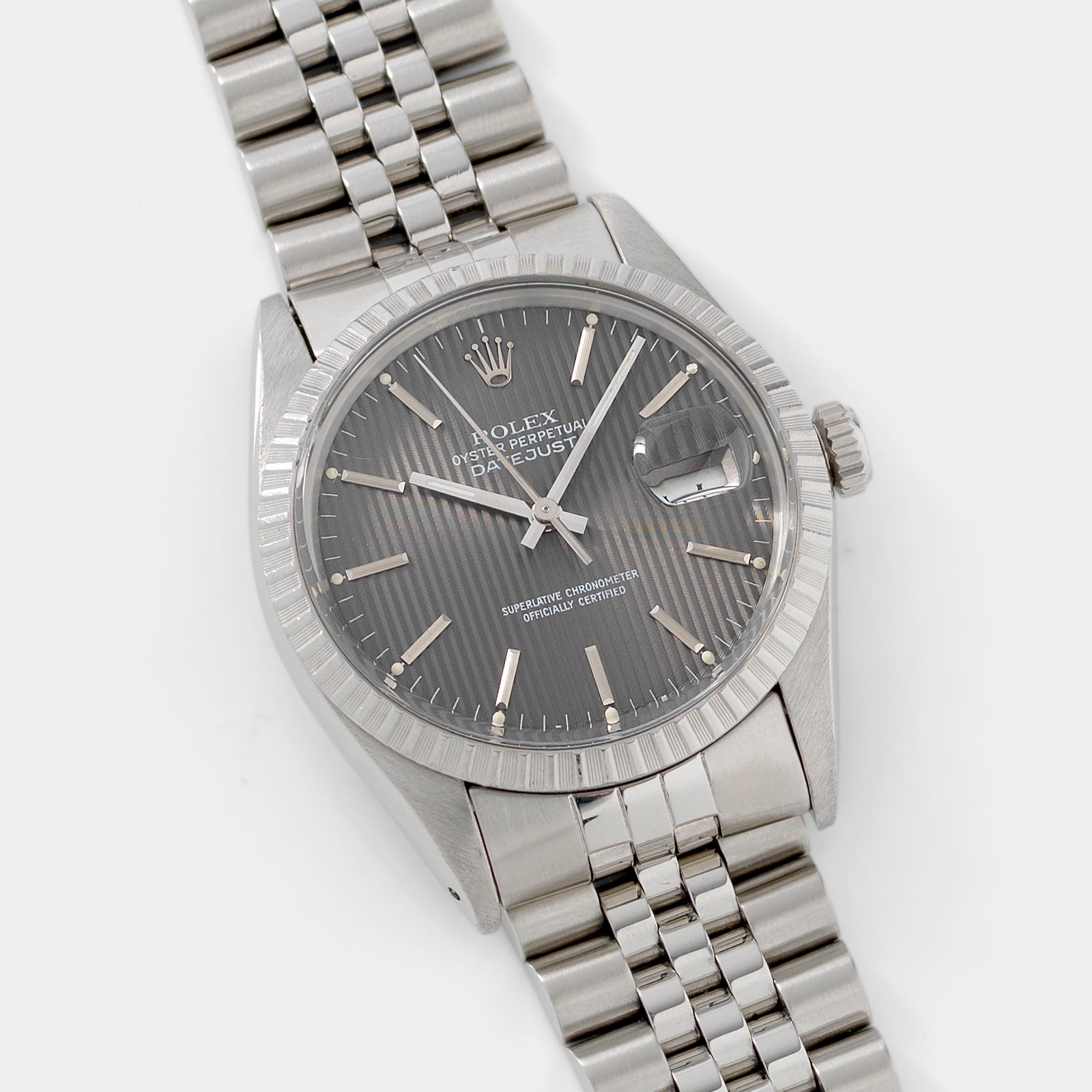 Rolex Datejust 16030 Grey Tapestry Dial 