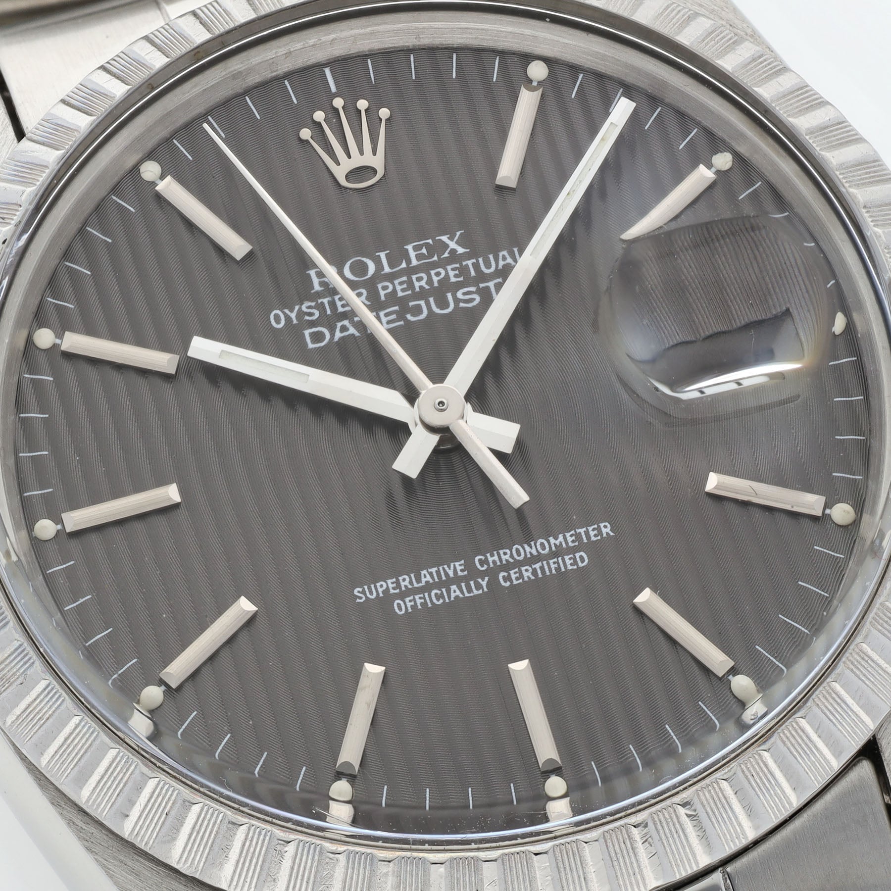 Rolex Datejust 16030 Grey Tapestry Dial 