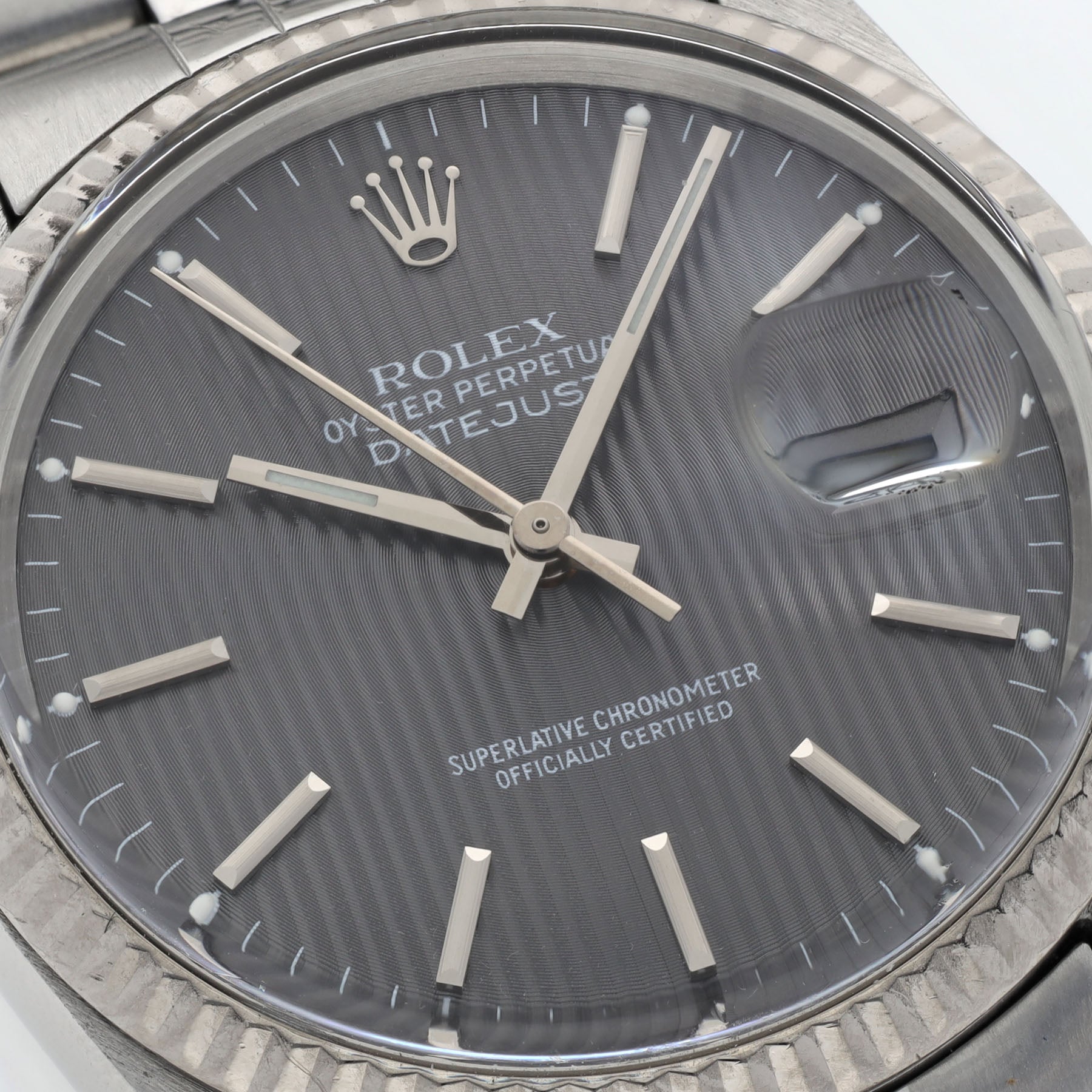Rolex Datejust 16014 Grey Tapestry Dial