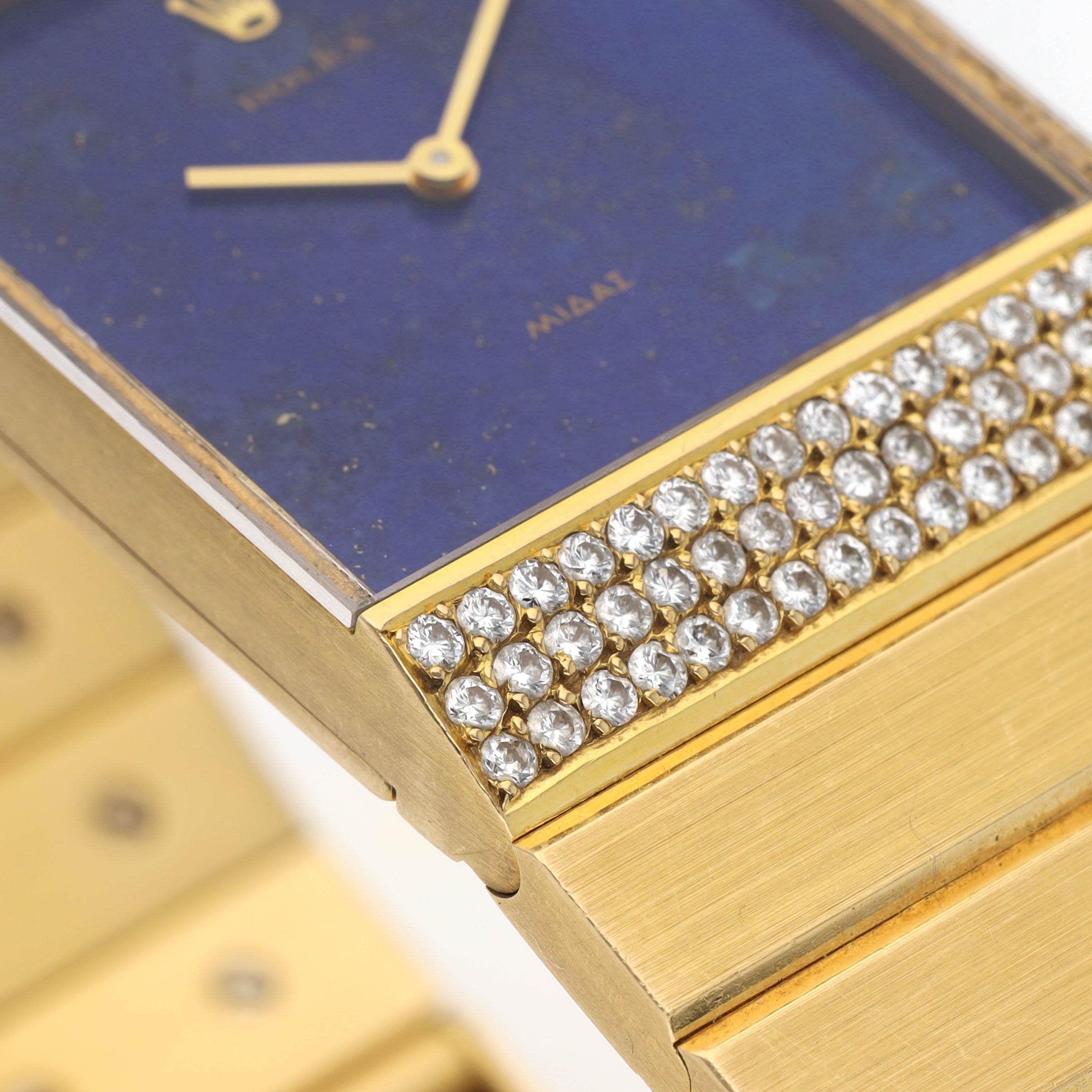 Rolex King Midas Lapis Lazuli Dial Diamond Lugs