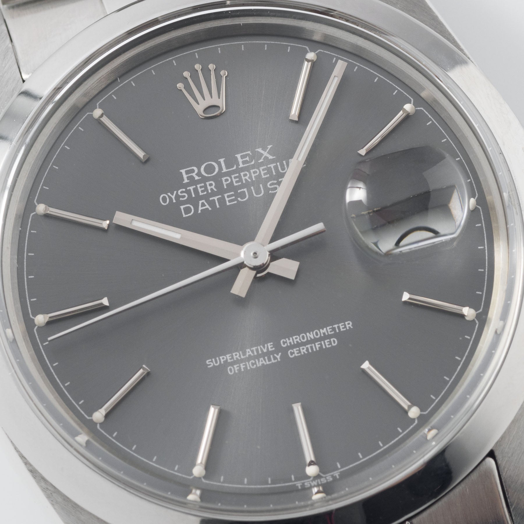 Rolex Datejust 16000 Rare Grey Dial with Silver Print